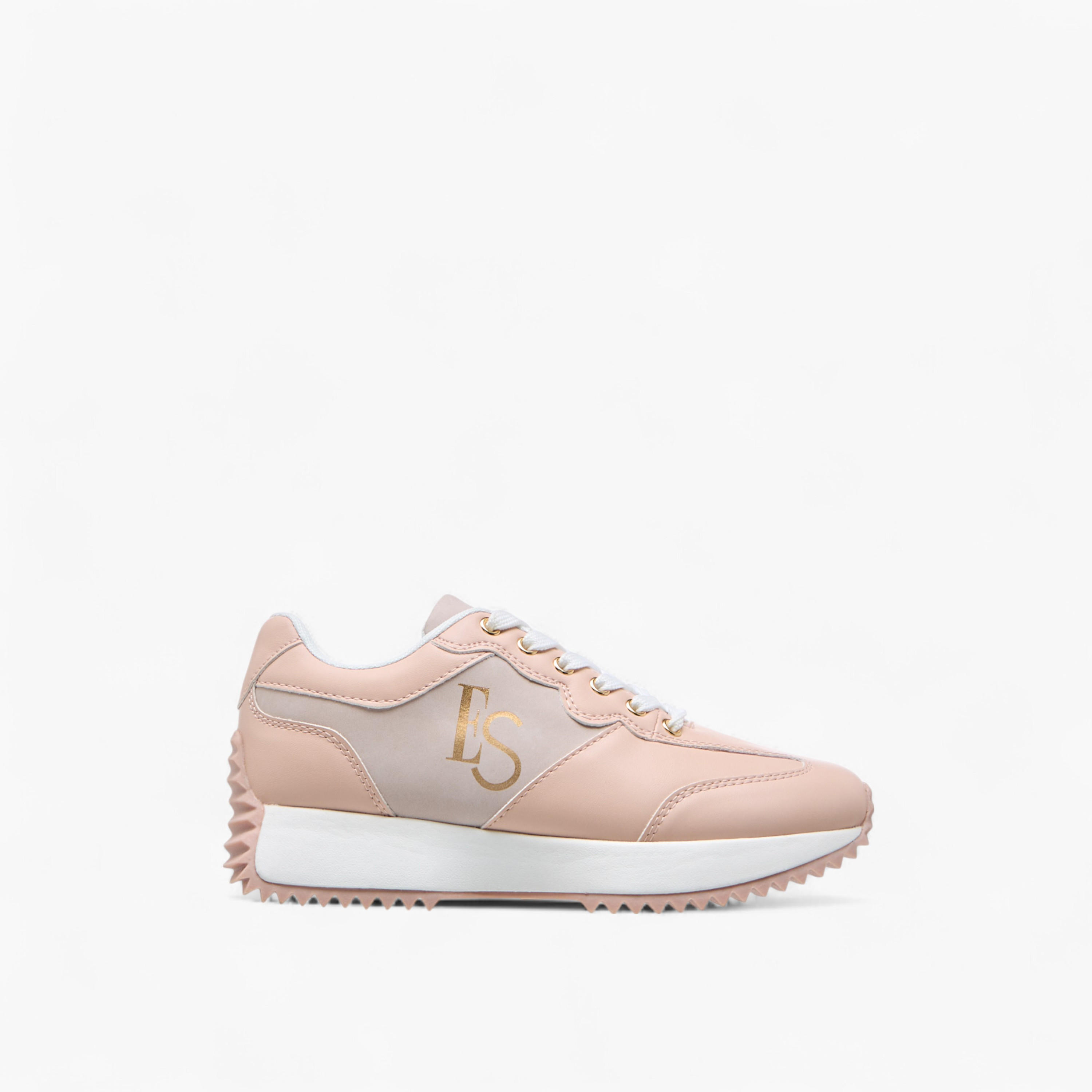 Elle Women's Panelled Sneakers with Lace-Up Closure-women-shoes-sneakers-image-3