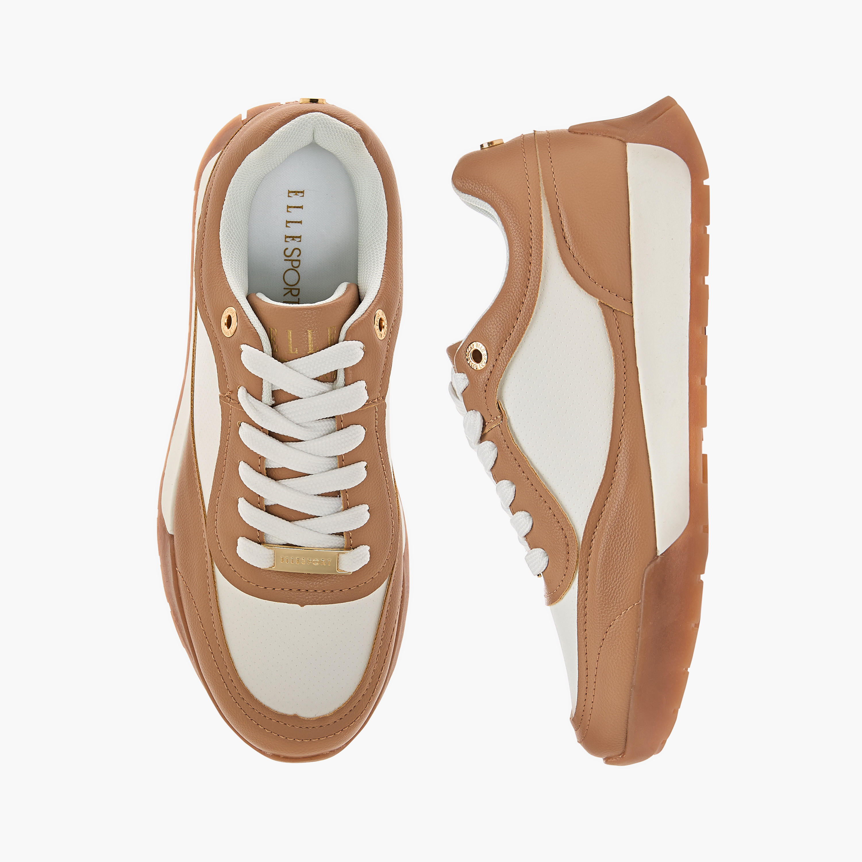 Elle Women's Panelled Lace-Up Sneakers-women-shoes-sneakers-image-1