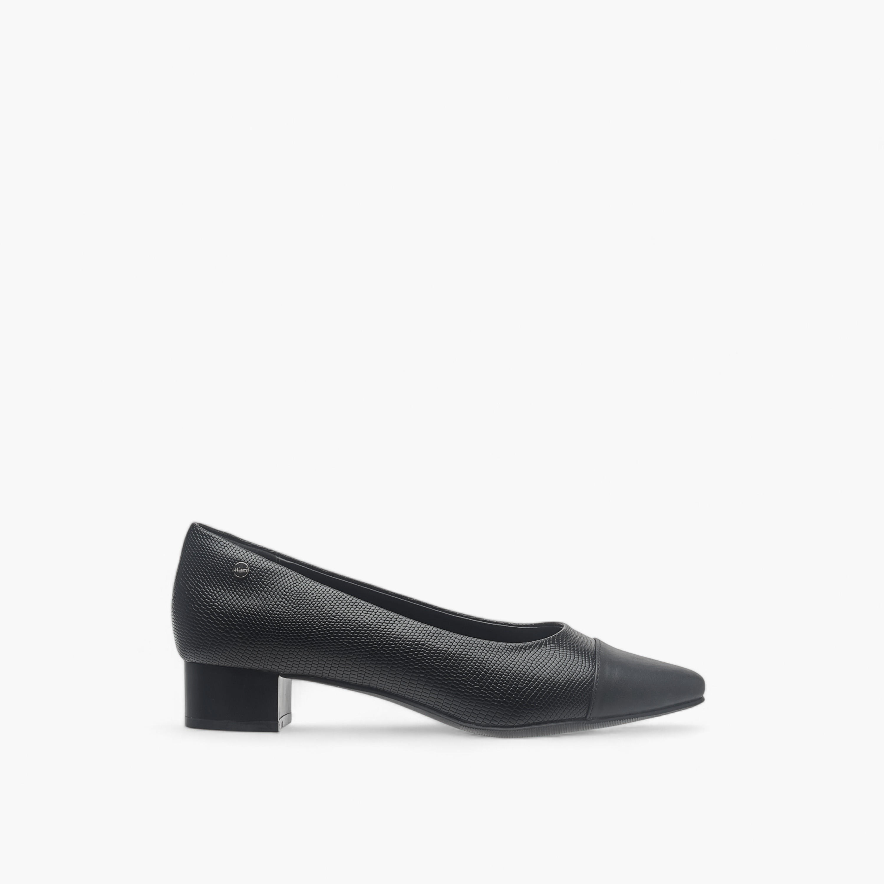 Celeste Women's Textured Slip-On Ballerina Shoes with Block Heels-women-shoes-heels-image-3
