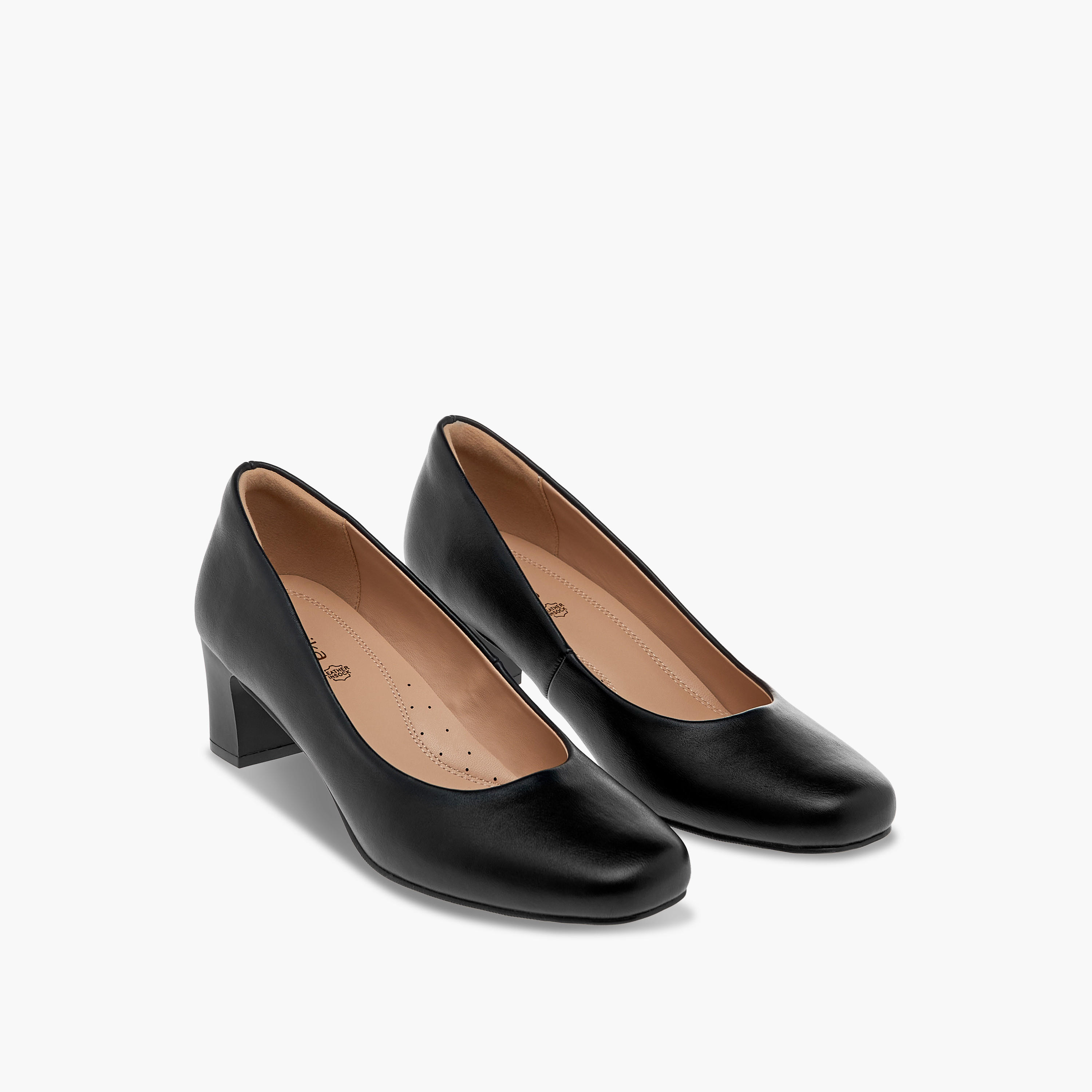 Paprika Solid Slip-On Comfort Pumps with Block Heels-women-shoes-sandals-heeled-image-1