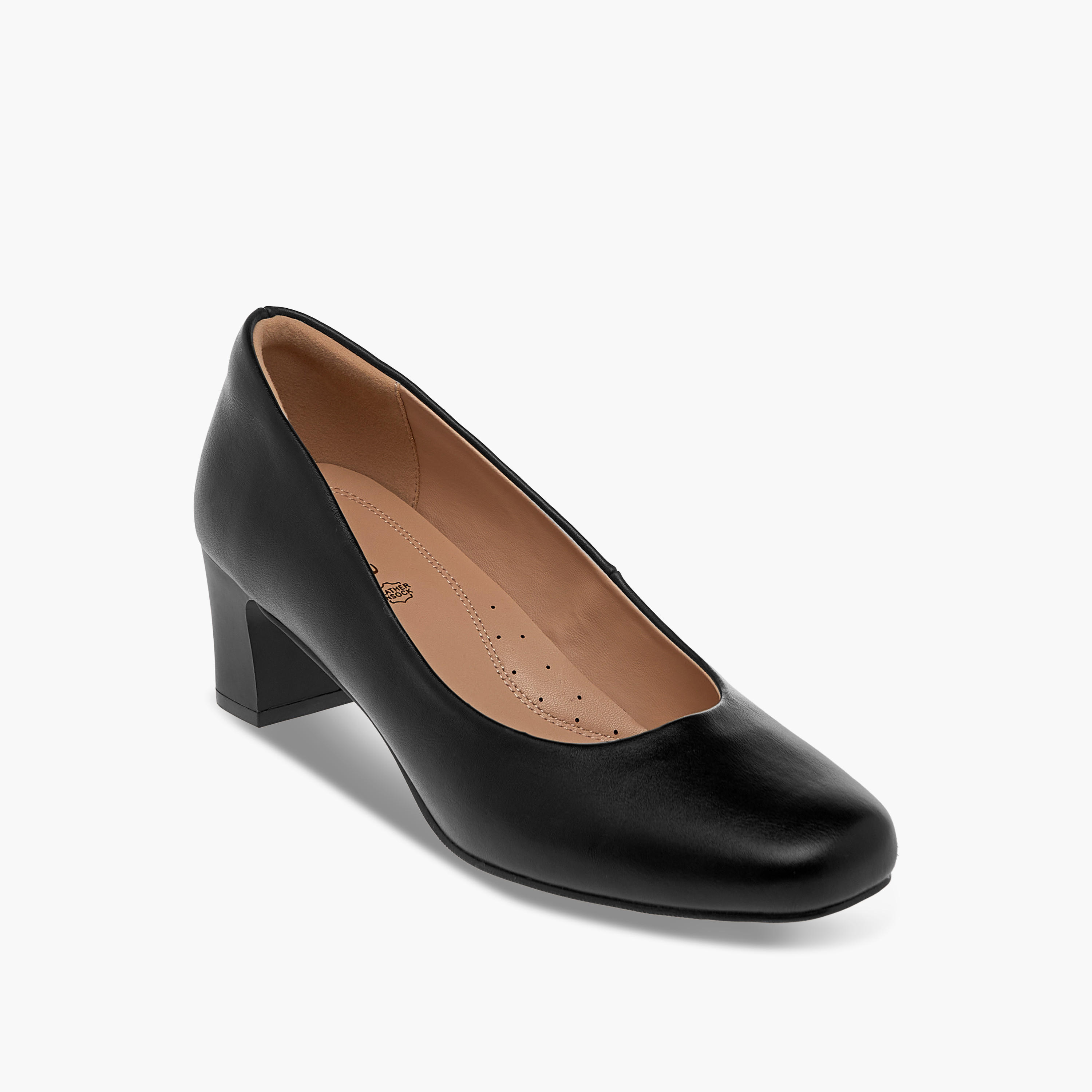 Paprika Solid Slip-On Comfort Pumps with Block Heels-women-shoes-sandals-heeled-image-2