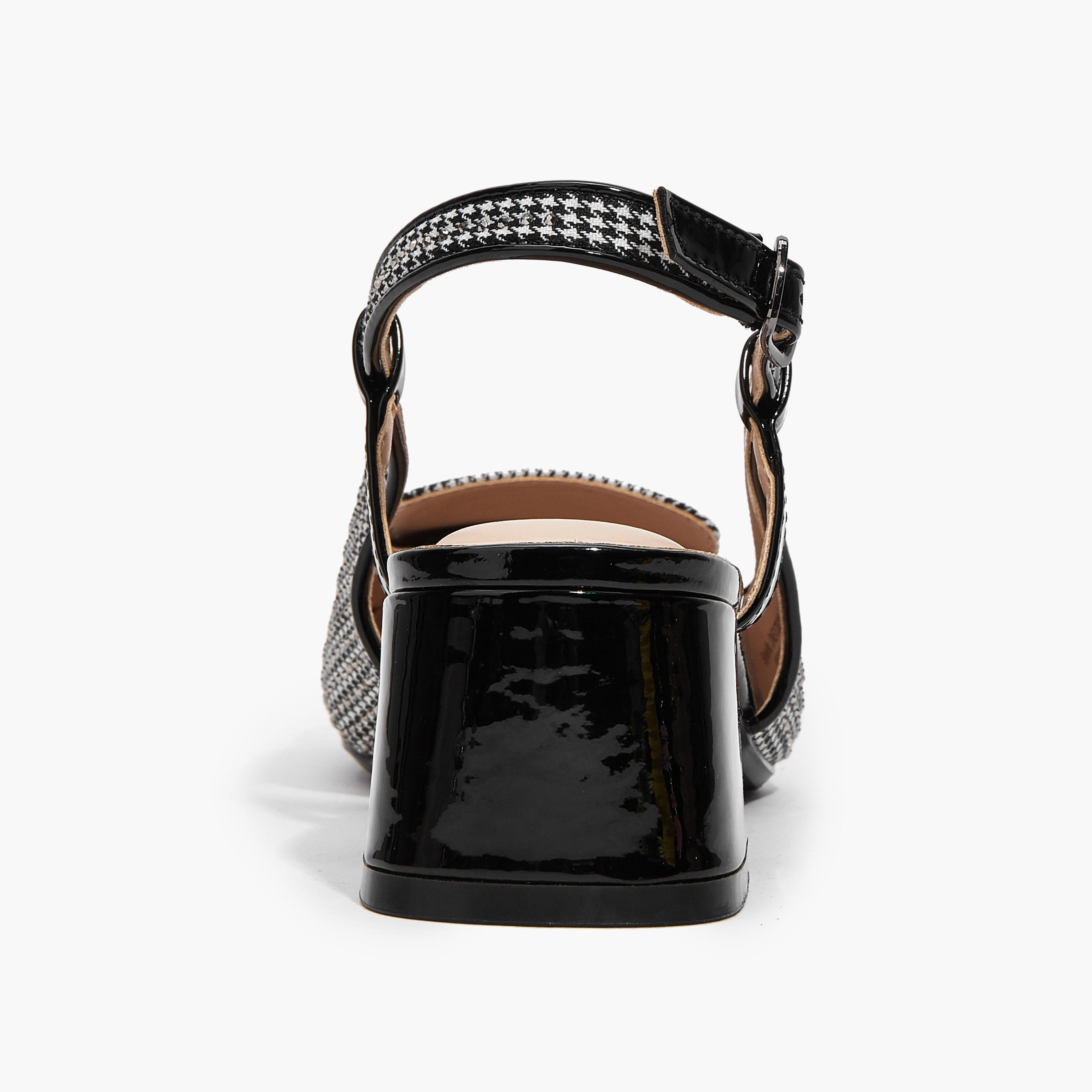 Celeste Women Checked Block Heel Sandals-women-shoes-heels-image-4
