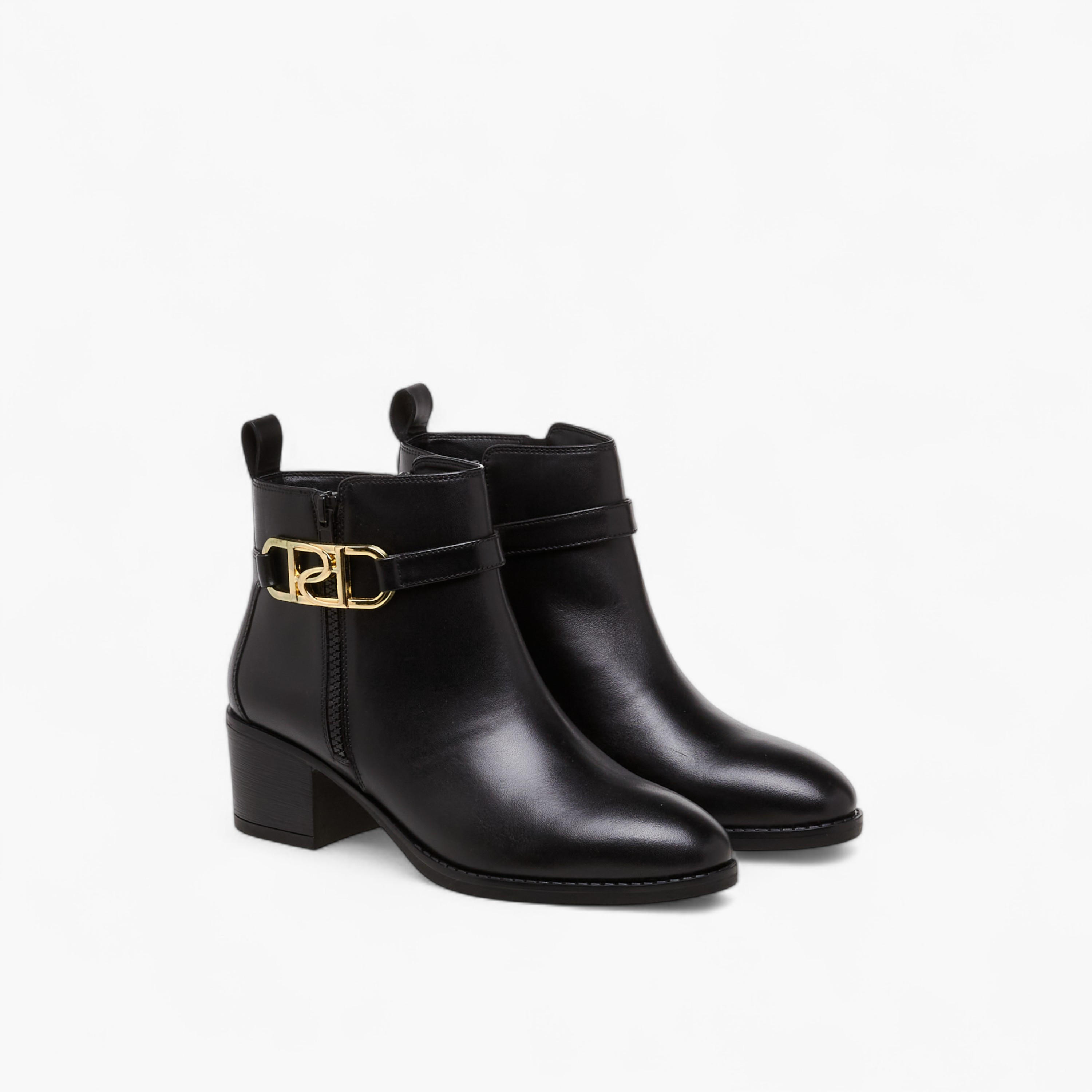 Paprika Women's Buckle Accent Ankle Boots-women-shoes-boots-image-1