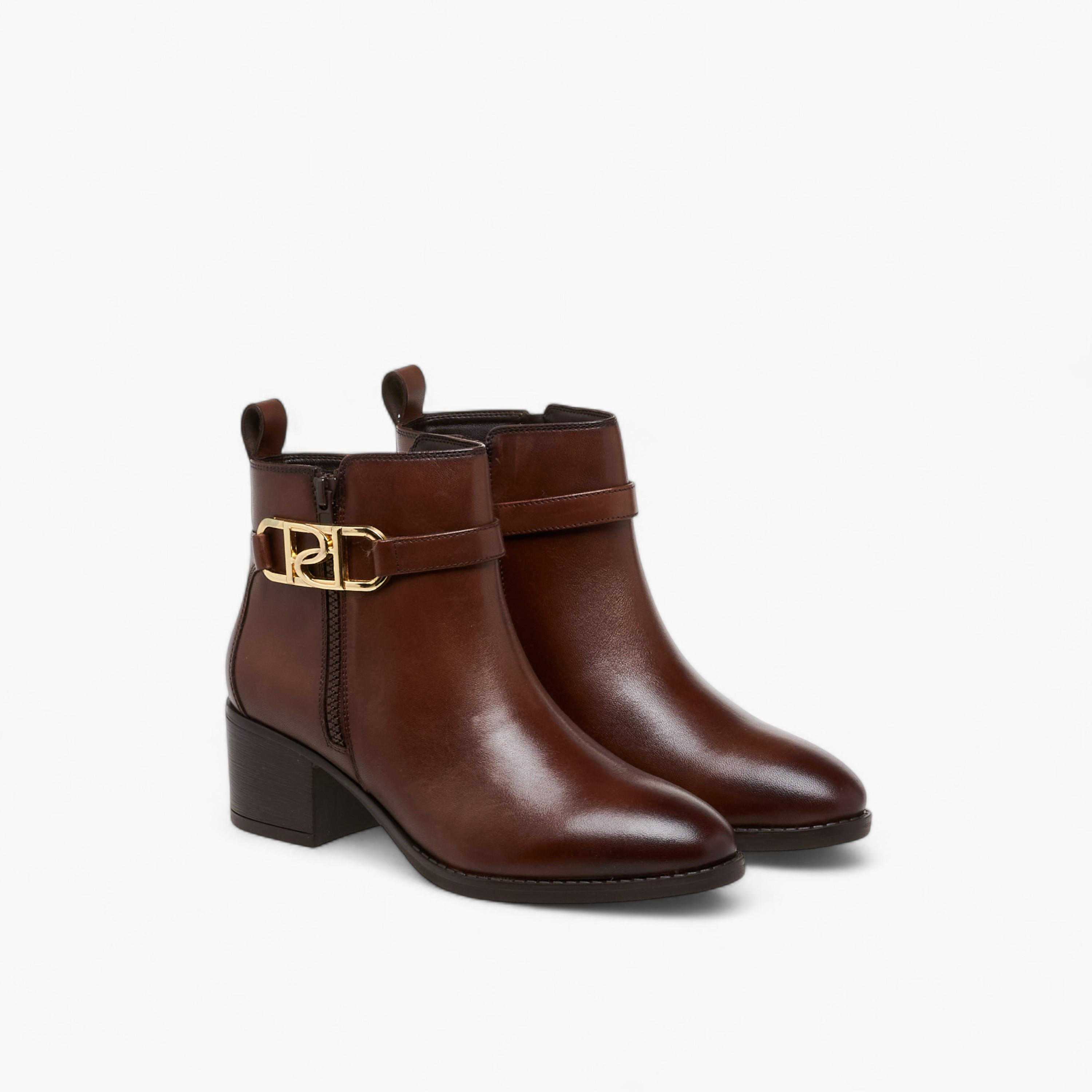 Paprika Women's Buckle Accent Ankle Boots-women-shoes-boots-image-1