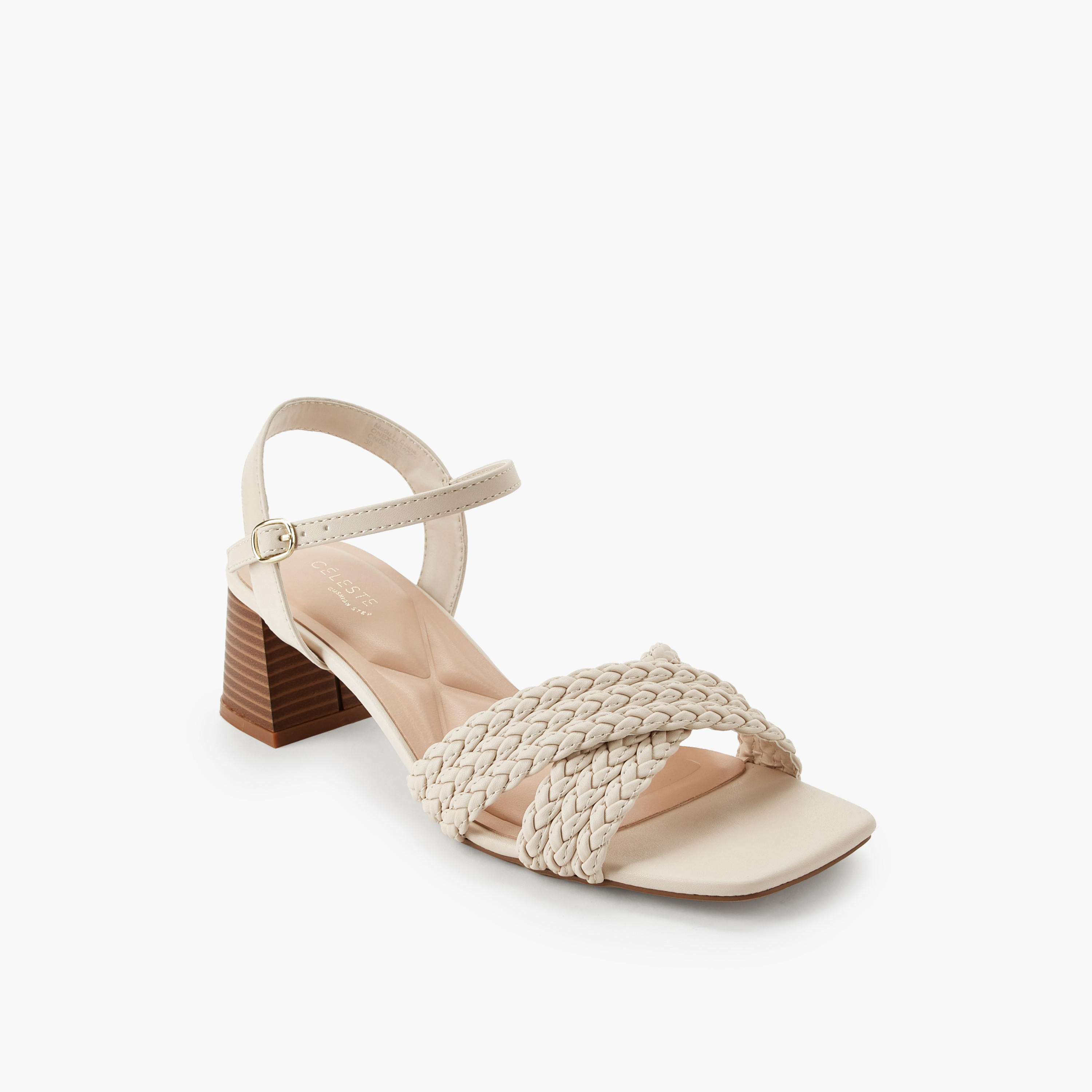 Celeste Women Braided Cross Strap Block Heel Sandals-women-shoes-sandals-heeled-image-2