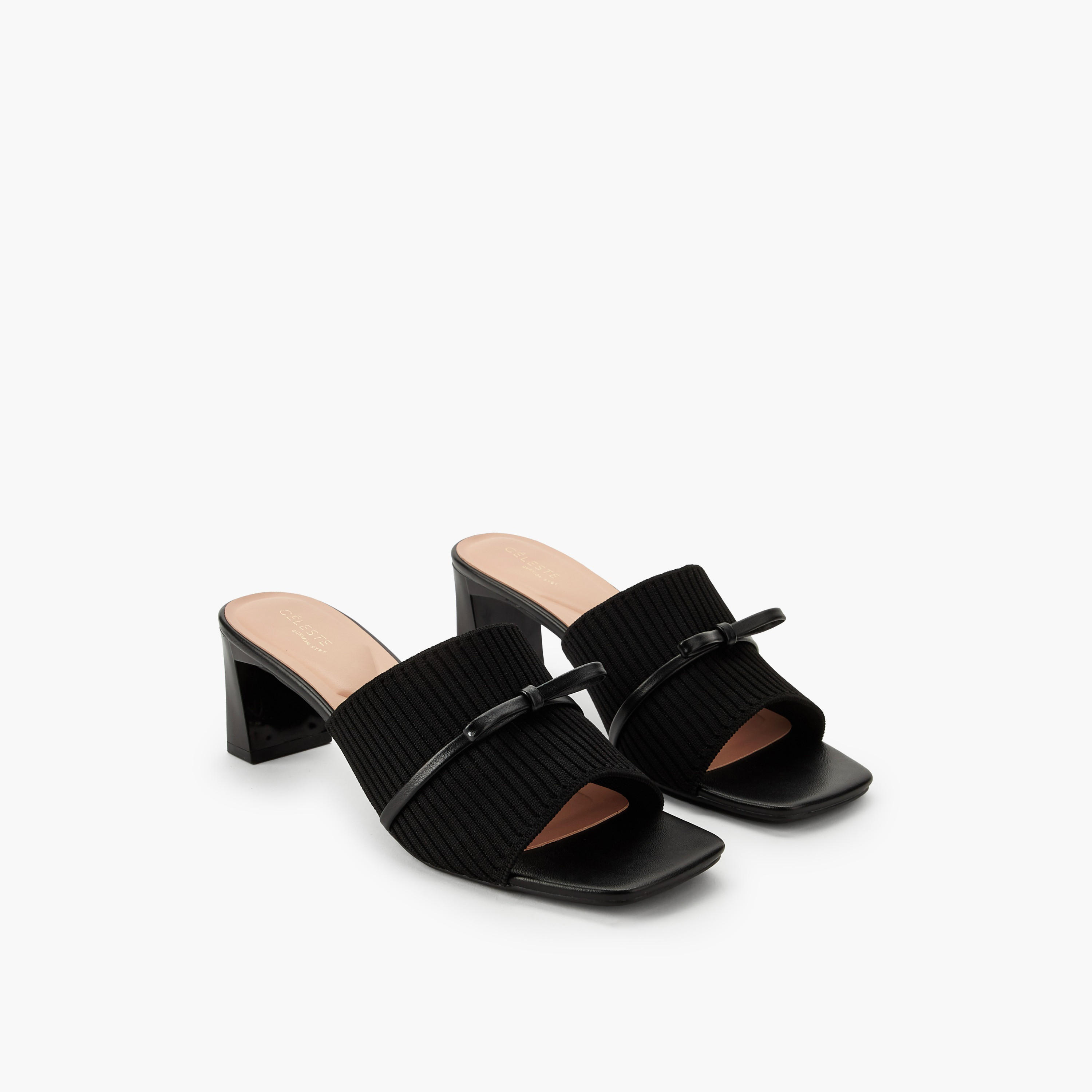 Celeste Women Ribbed Block Heel Sandals-women-shoes-sandals-heeled-image-1