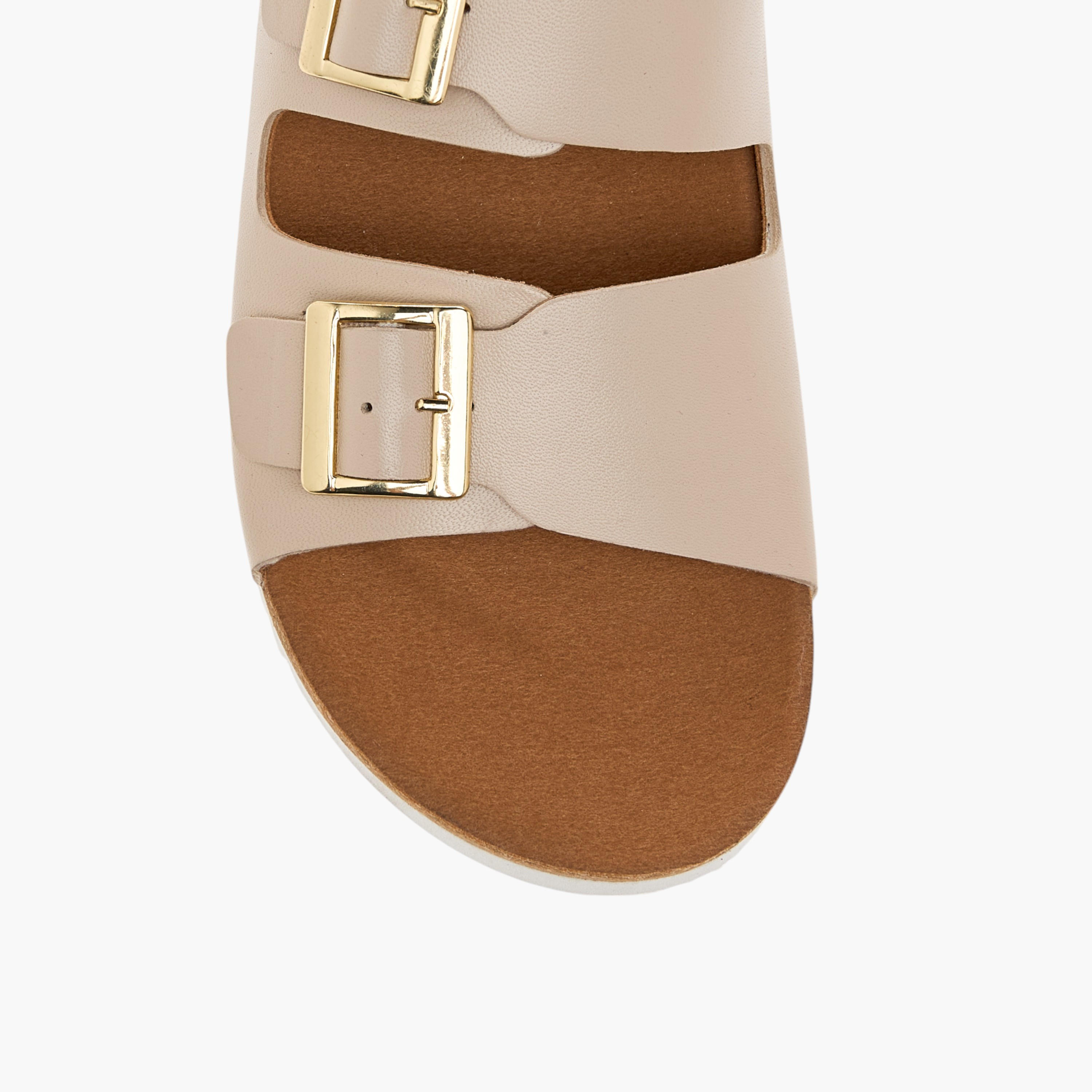 Paprika Buckle Accent Slip-On Comfort Sandals-women-shoes-flats-sandals-image-3