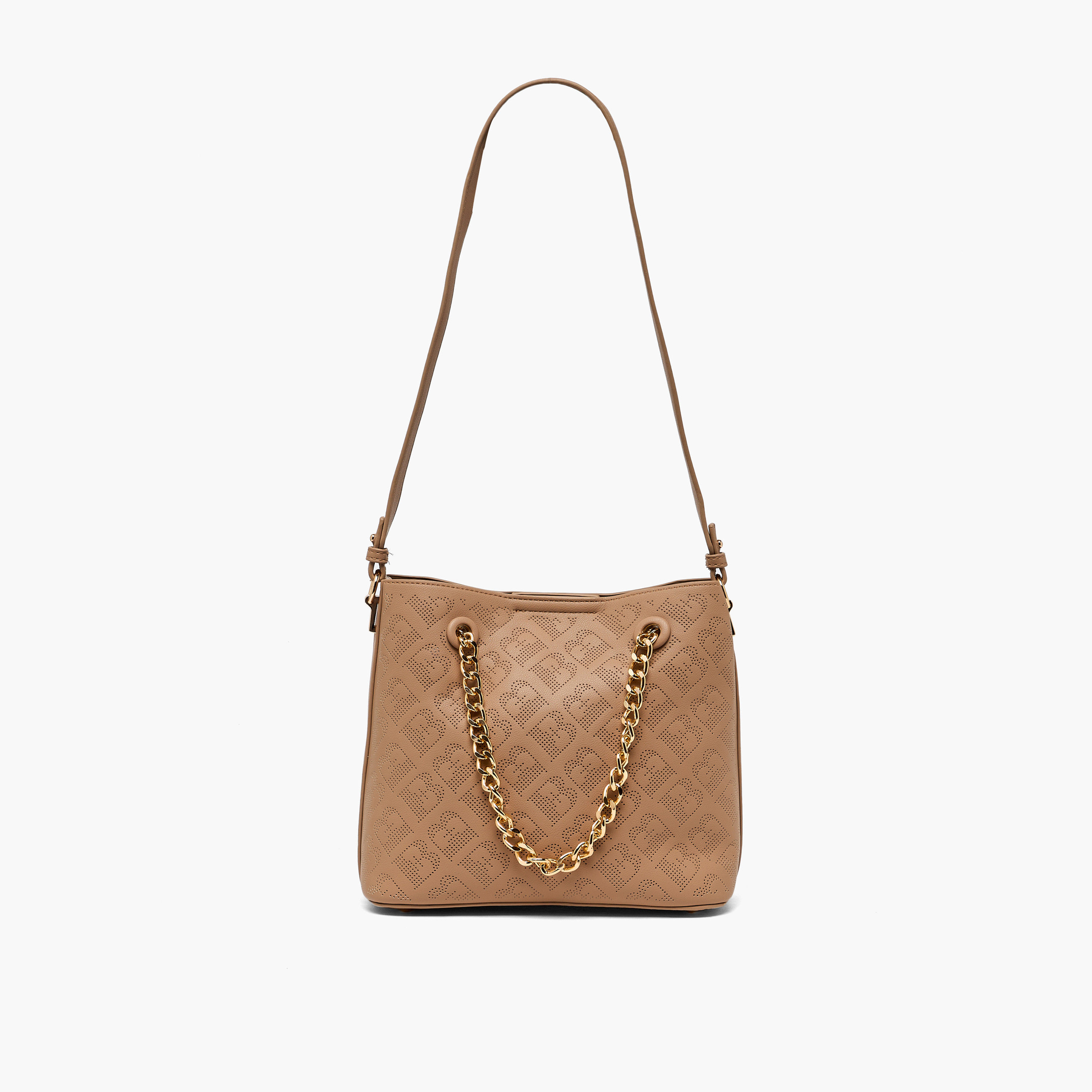 Flora Bella Textured Shoulder Bag with Chain Strap-women-bagsandwallets-handbags-image-1