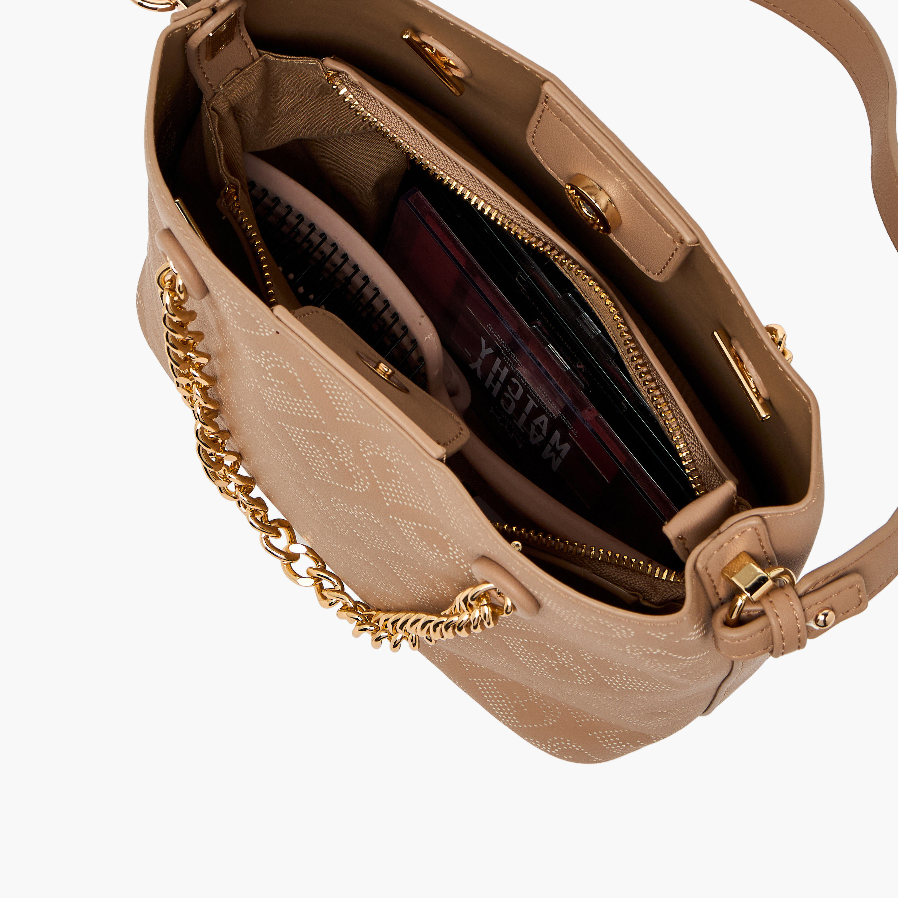 Flora Bella Textured Shoulder Bag with Chain Strap-women-bagsandwallets-handbags-image-7