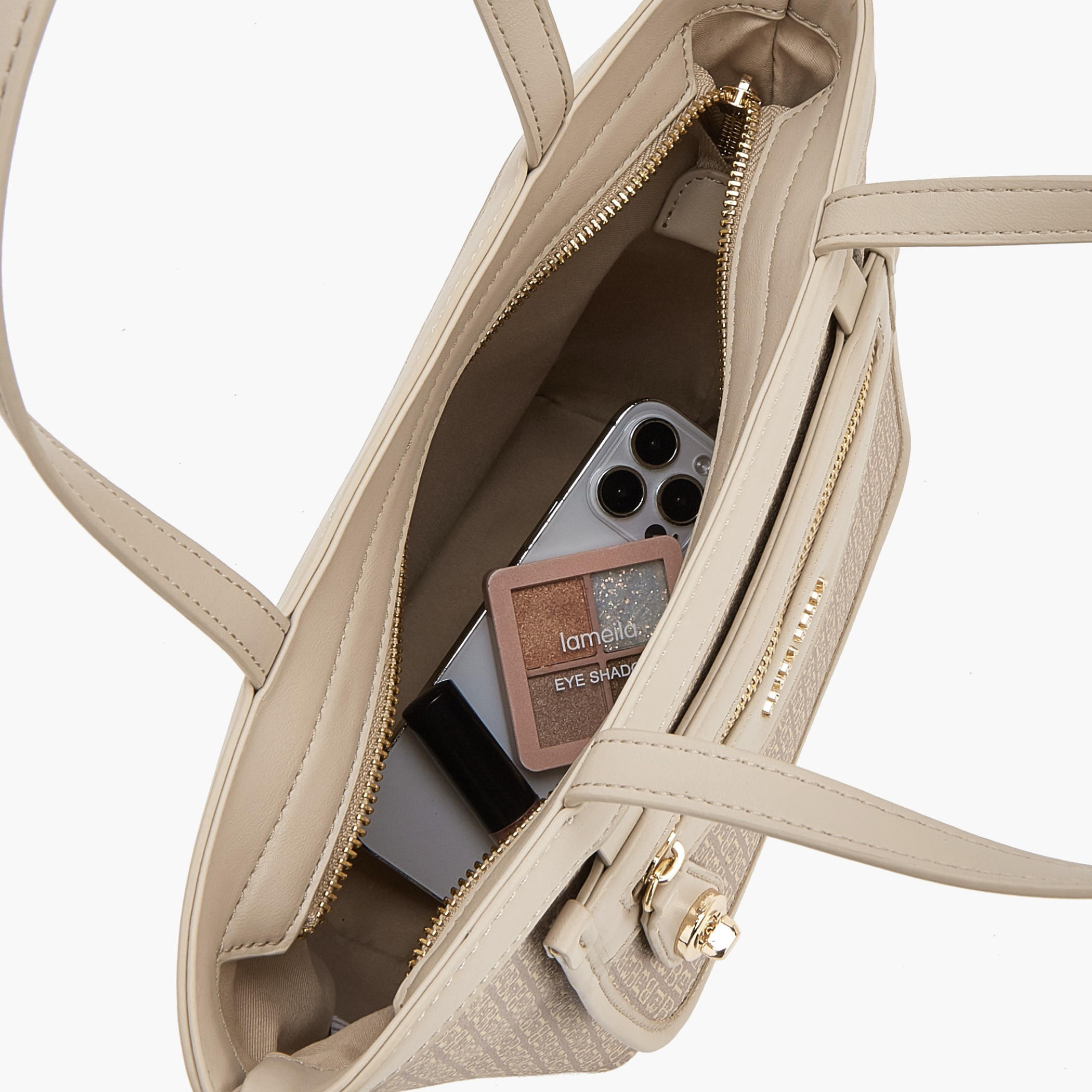 Flora Bella Monogram Print Tote Bag with Front Pocket-women-bagsandwallets-handbags-image-7