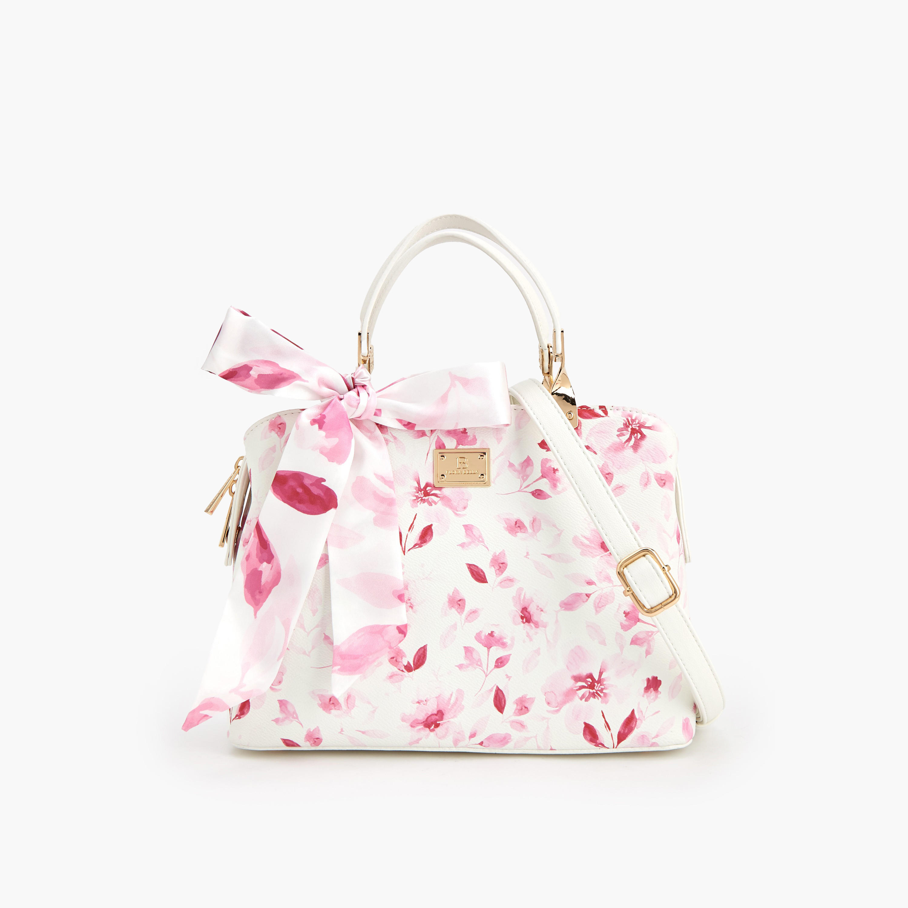 شنطة توتي بطبعات وزينة فيونكة من فلورا بيلا-women-bagsandwallets-handbags-image-1