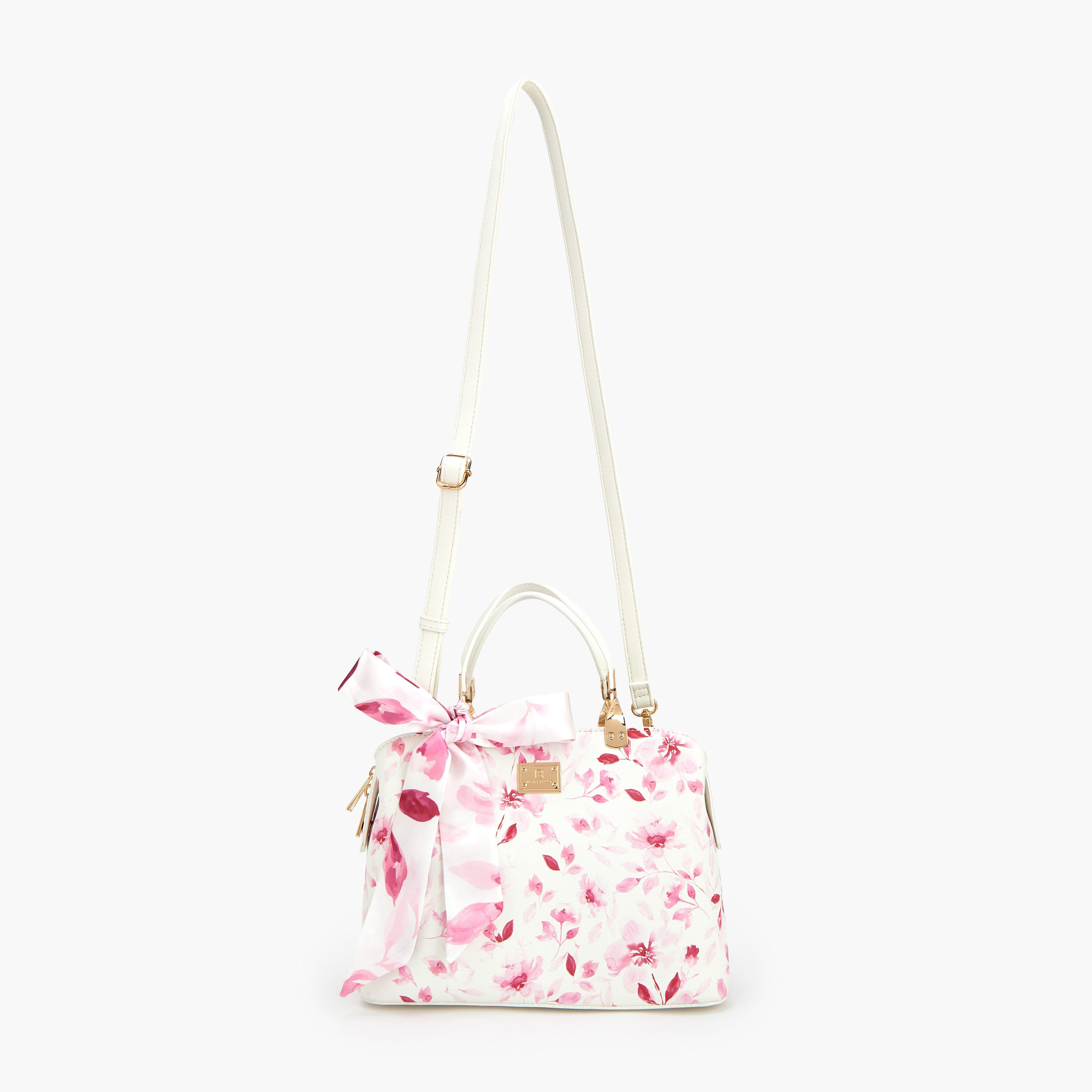 شنطة توتي بطبعات وزينة فيونكة من فلورا بيلا-women-bagsandwallets-handbags-image-2