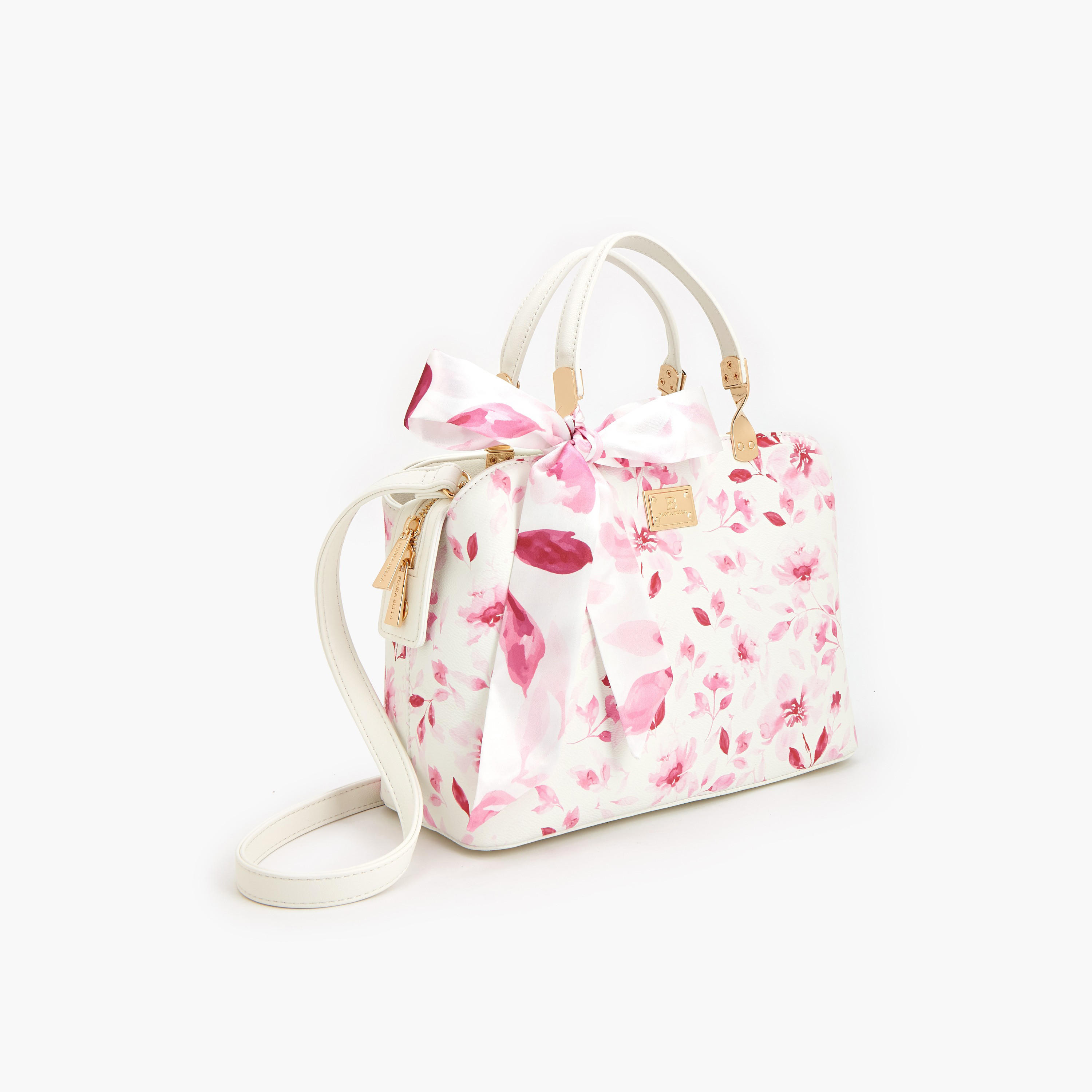 شنطة توتي بطبعات وزينة فيونكة من فلورا بيلا-women-bagsandwallets-handbags-image-3