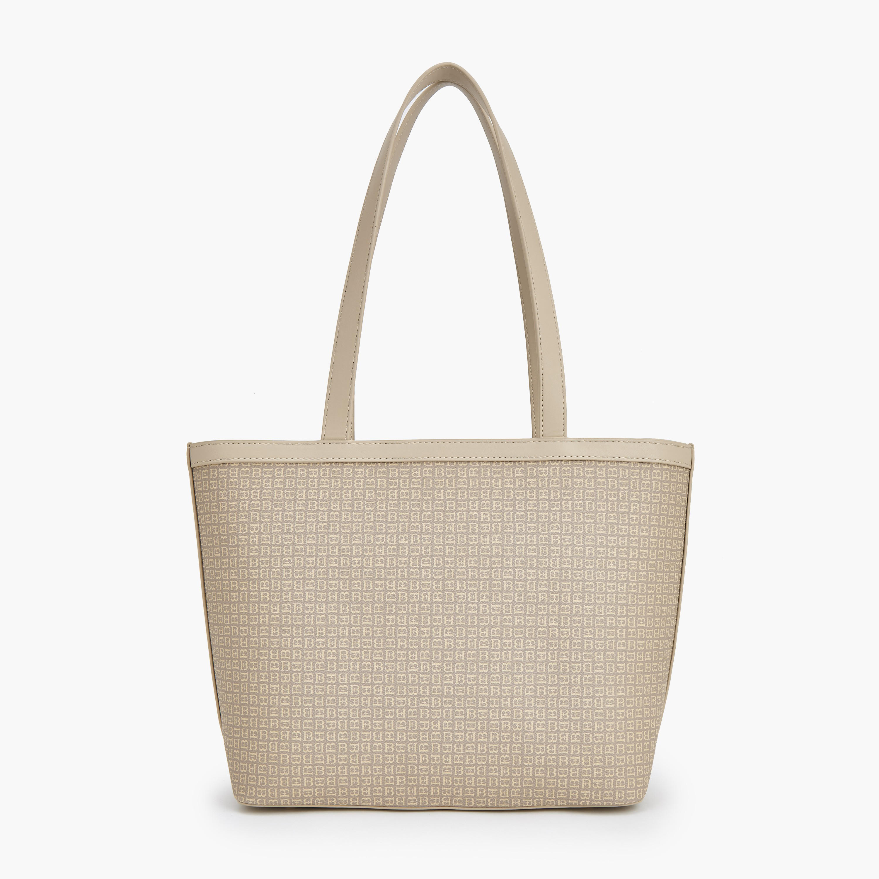 Flora Bella Monogram Print Tote Bag with Double Handle-women-bagsandwallets-handbags-image-4