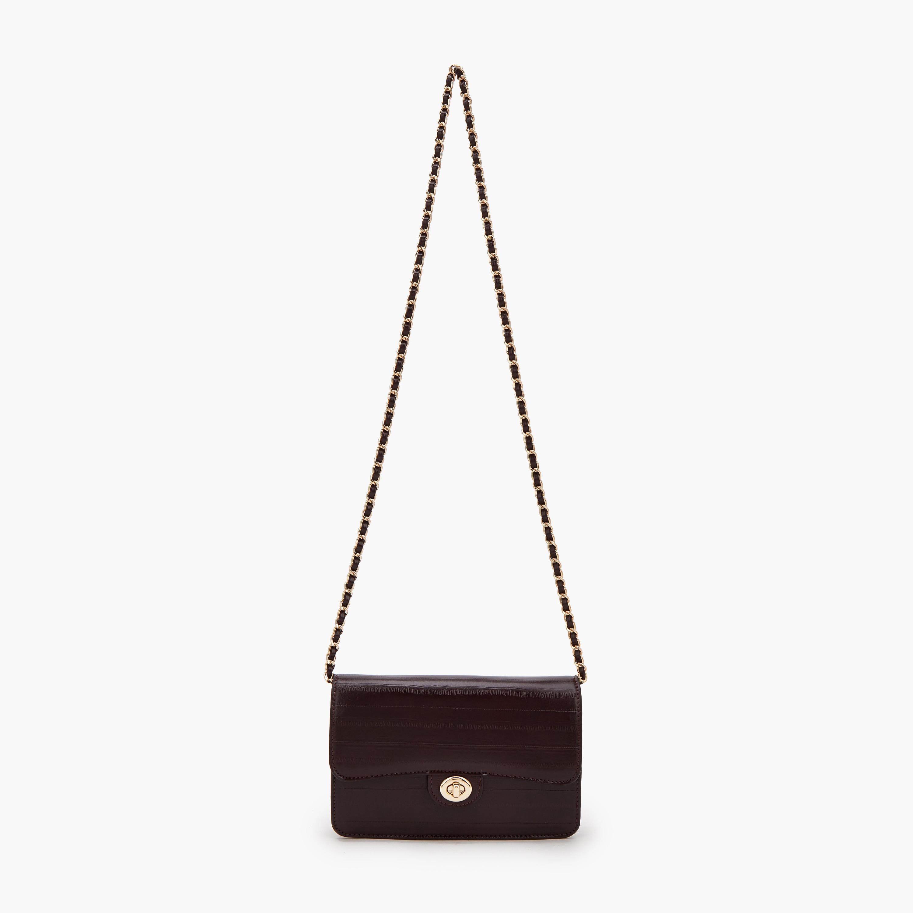 شنطة كروس بودي بارزة الملمس بحزام سلسلة من فلورا بيلا-women-bagsandwallets-handbags-image-2