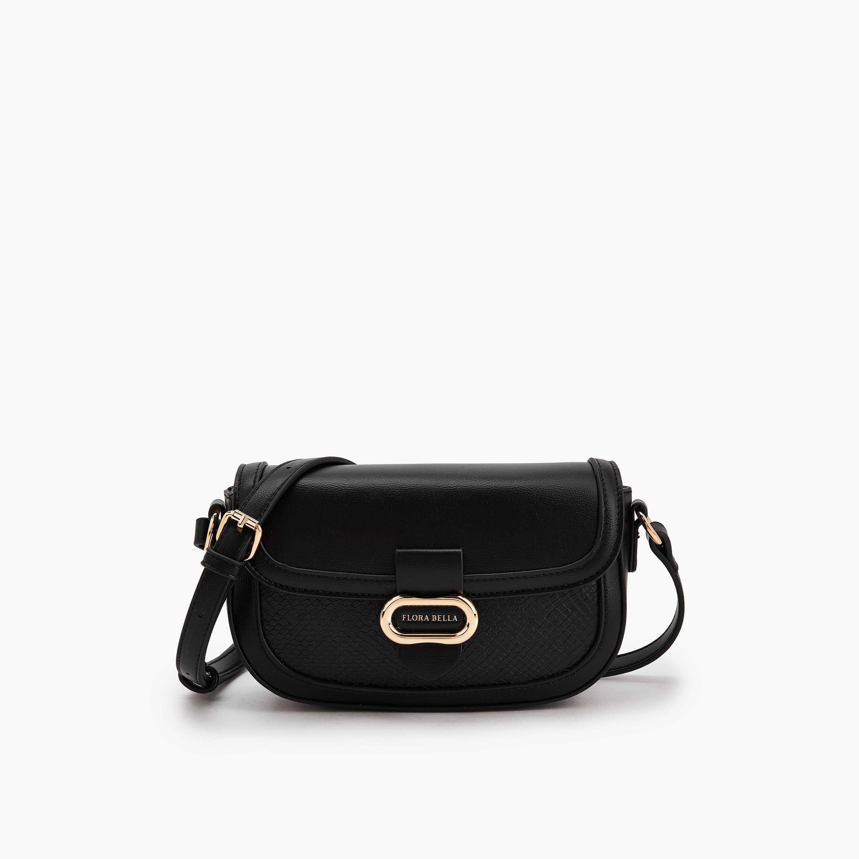 شنطة كروس بودي بارزة الملمس بحزام قابل للتعديل من فلورا بيلا-women-bagsandwallets-handbags-image-1