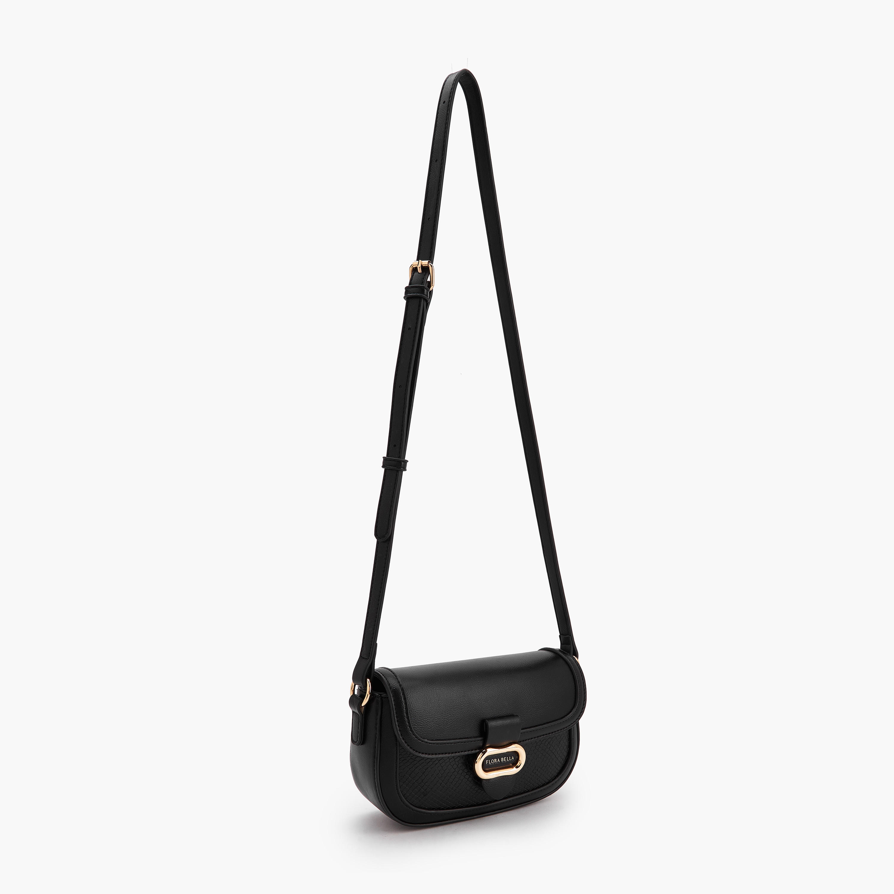 شنطة كروس بودي بارزة الملمس بحزام قابل للتعديل من فلورا بيلا-women-bagsandwallets-handbags-image-2