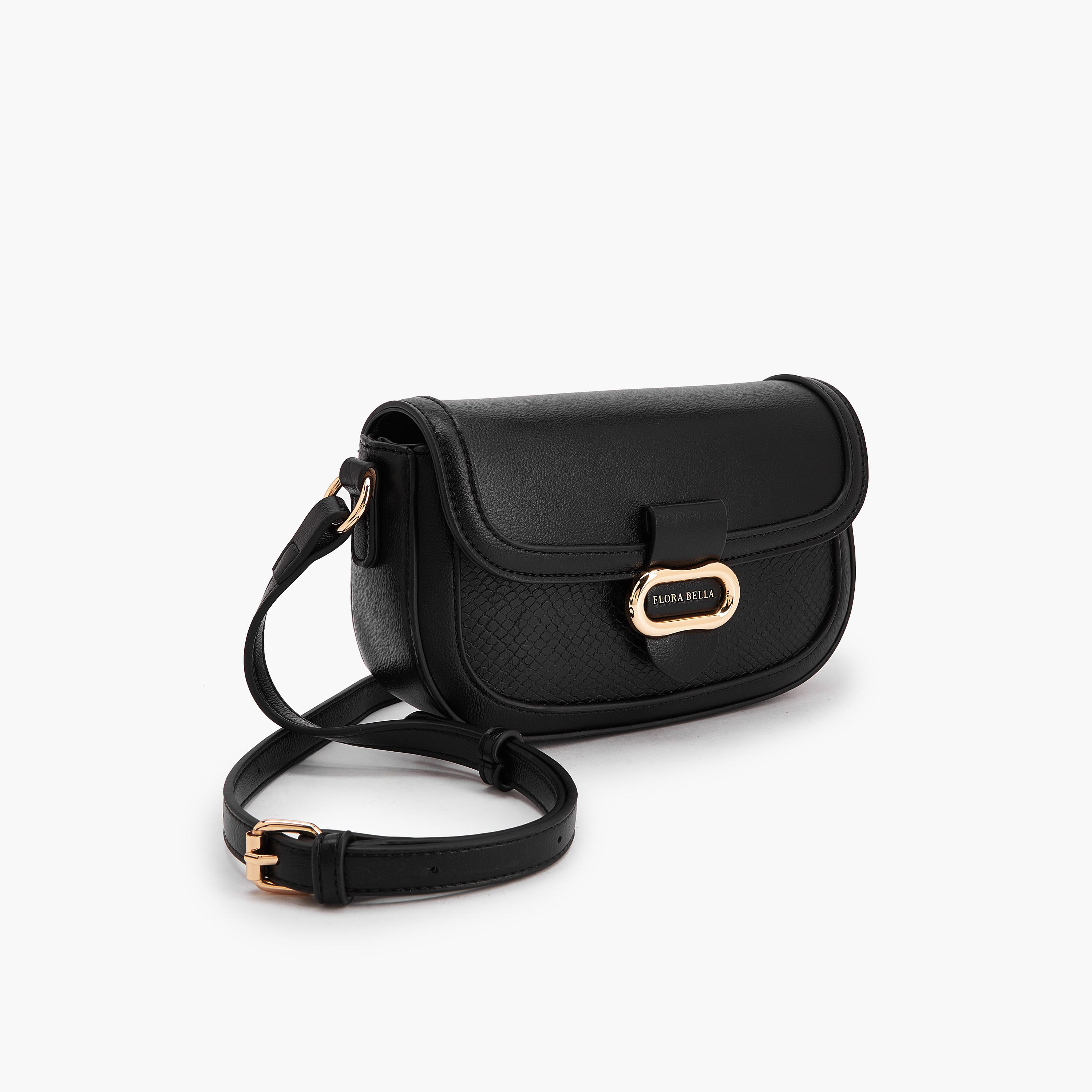 شنطة كروس بودي بارزة الملمس بحزام قابل للتعديل من فلورا بيلا-women-bagsandwallets-handbags-image-3