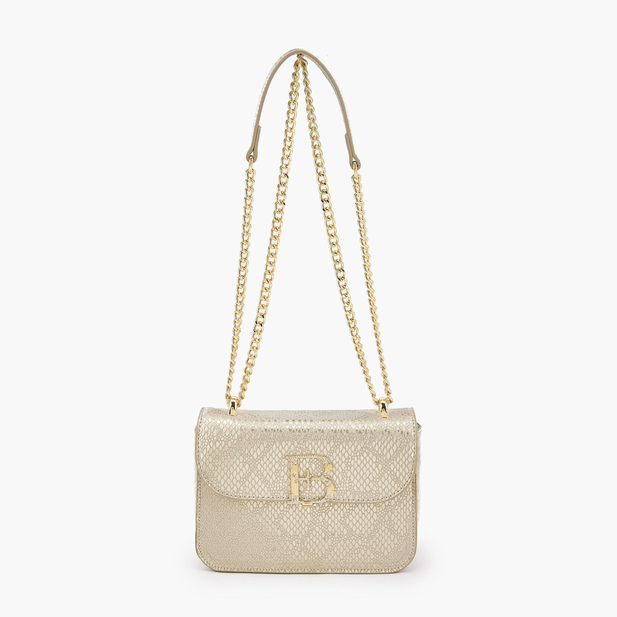 Flora Bella Textured Crossbody Bag with Chain Strap-women-bagsandwallets-handbags-image-1