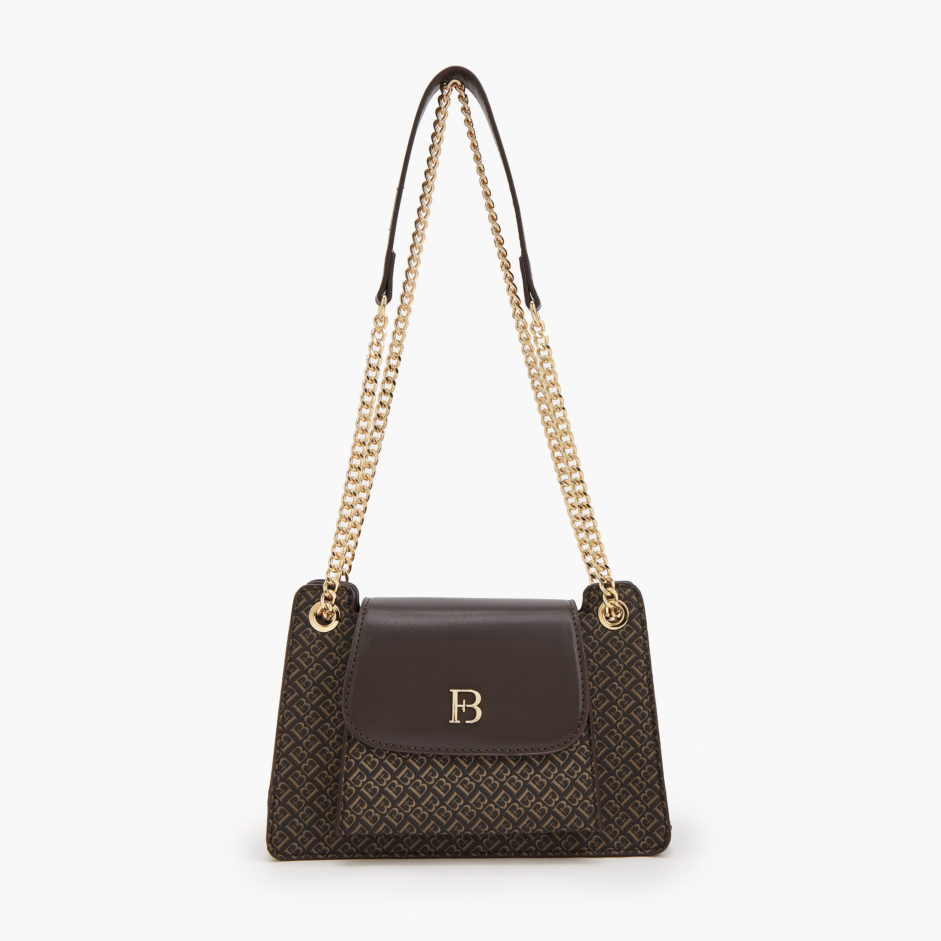 Flora Bella Monogram Print Crossbody Bag with Chain Strap-women-bagsandwallets-handbags-image-1