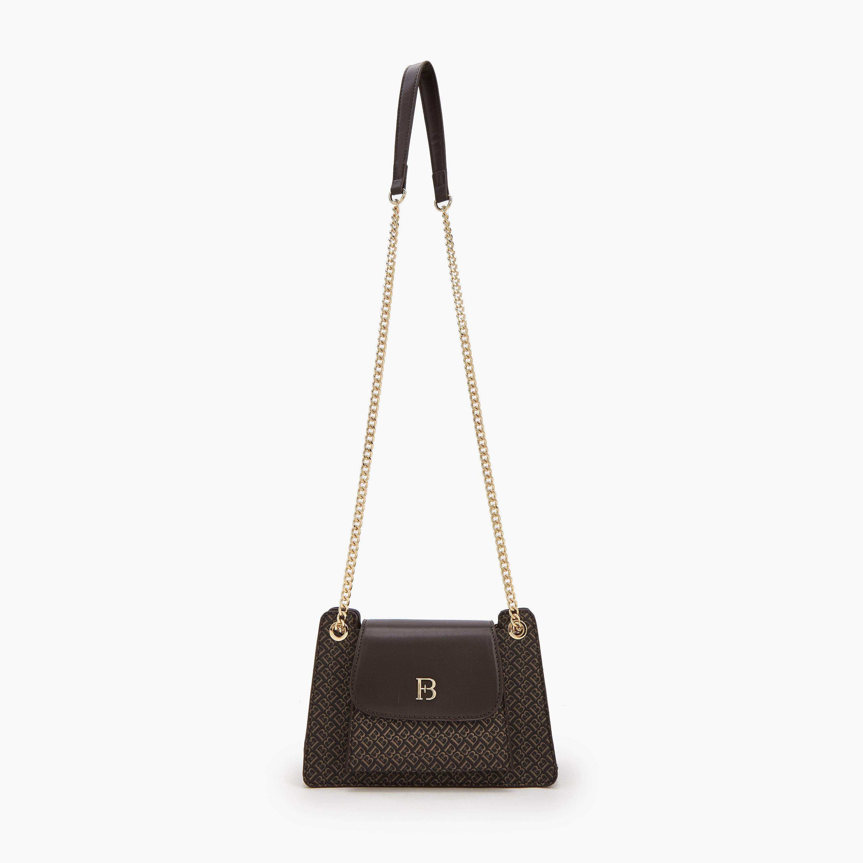 Flora Bella Monogram Print Crossbody Bag with Chain Strap-women-bagsandwallets-handbags-image-2