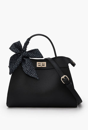 Flora Bella Scarf Accent Tote Bag with Detachable Shoulder Strap-women-image-1