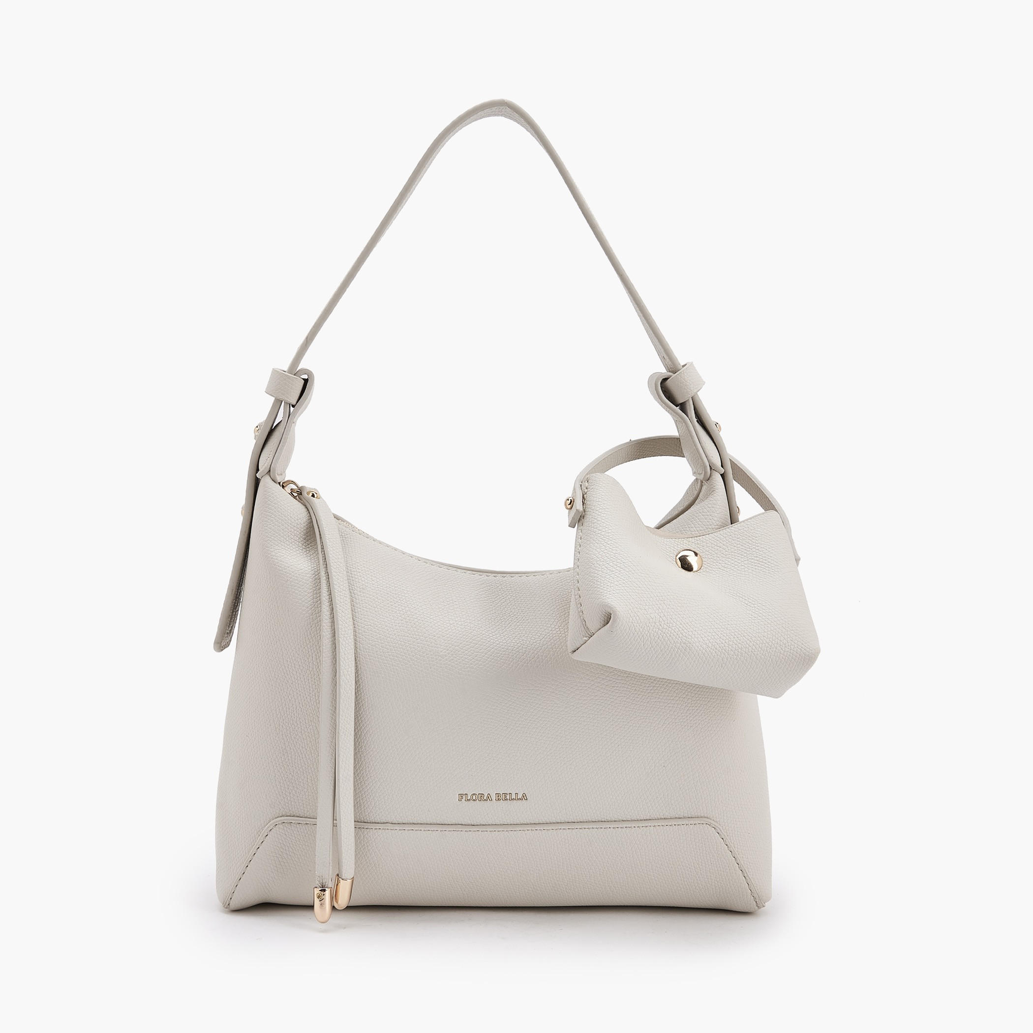Flora Bella Textured Shoulder Bag with Pouch Charm-women-bagsandwallets-handbags-image-1