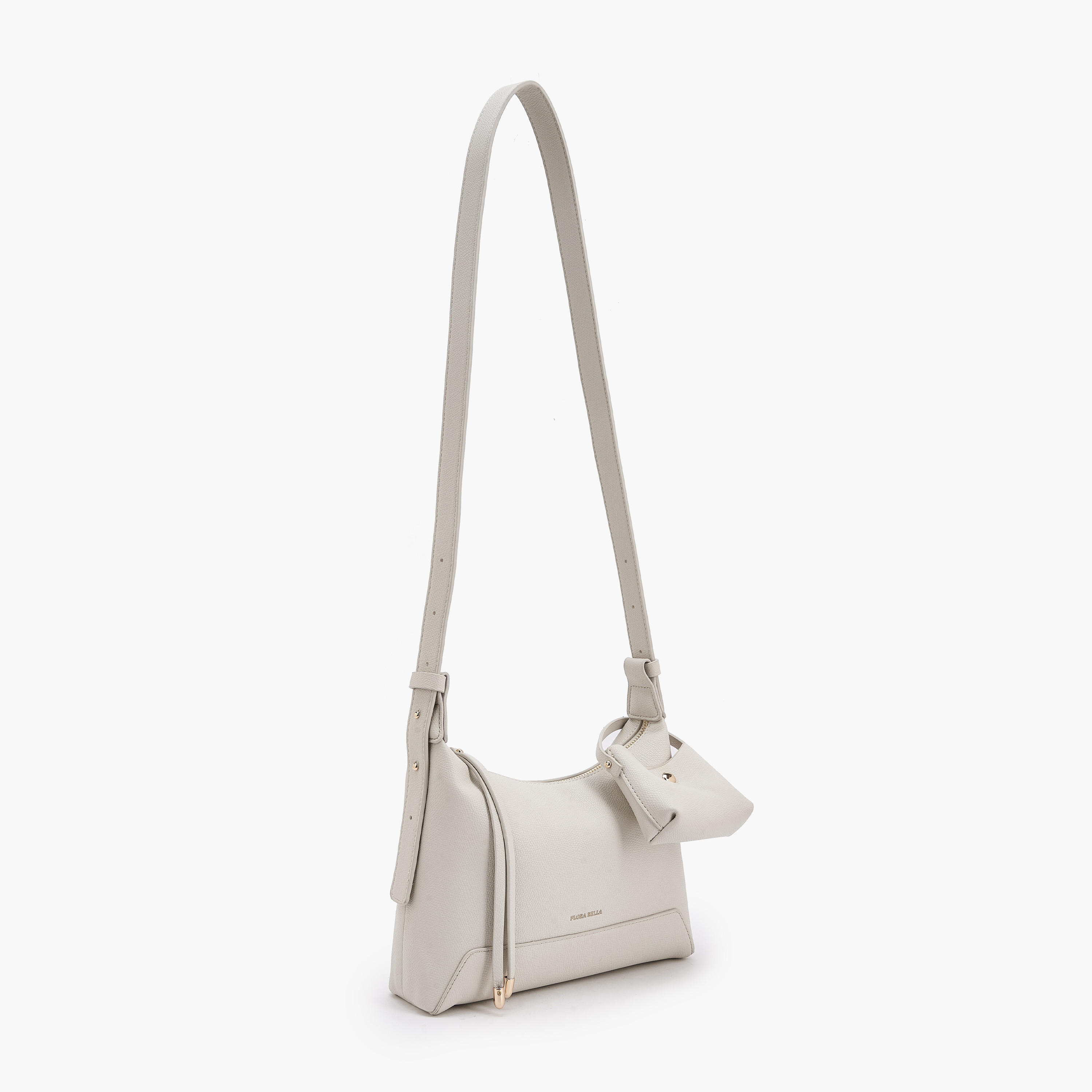 Flora Bella Textured Shoulder Bag with Pouch Charm-women-bagsandwallets-handbags-image-6