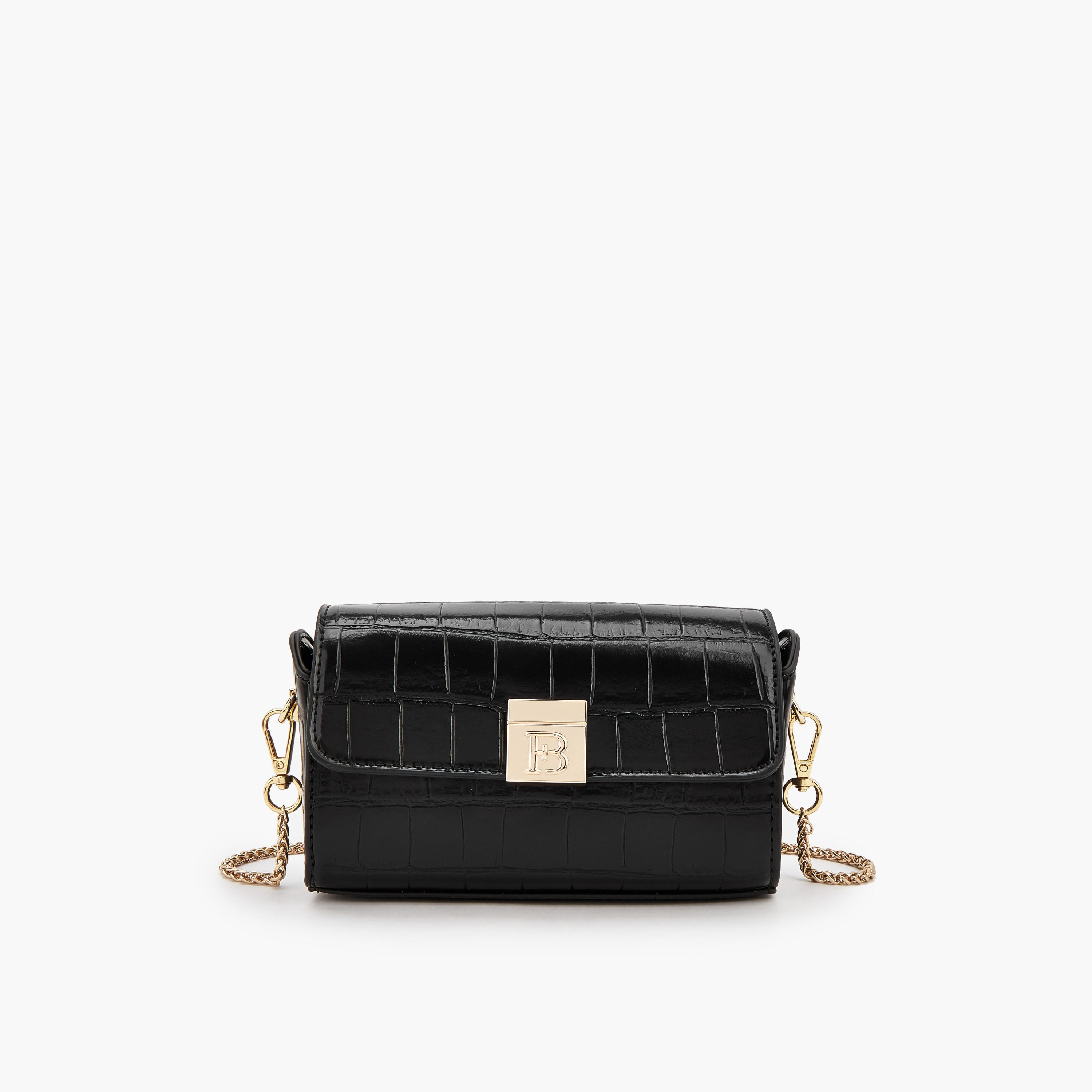 شنطة كروس بودي بارزة الملمس مع حزام سلسلة من فلورا بيلا-women-bagsandwallets-handbags-image-1