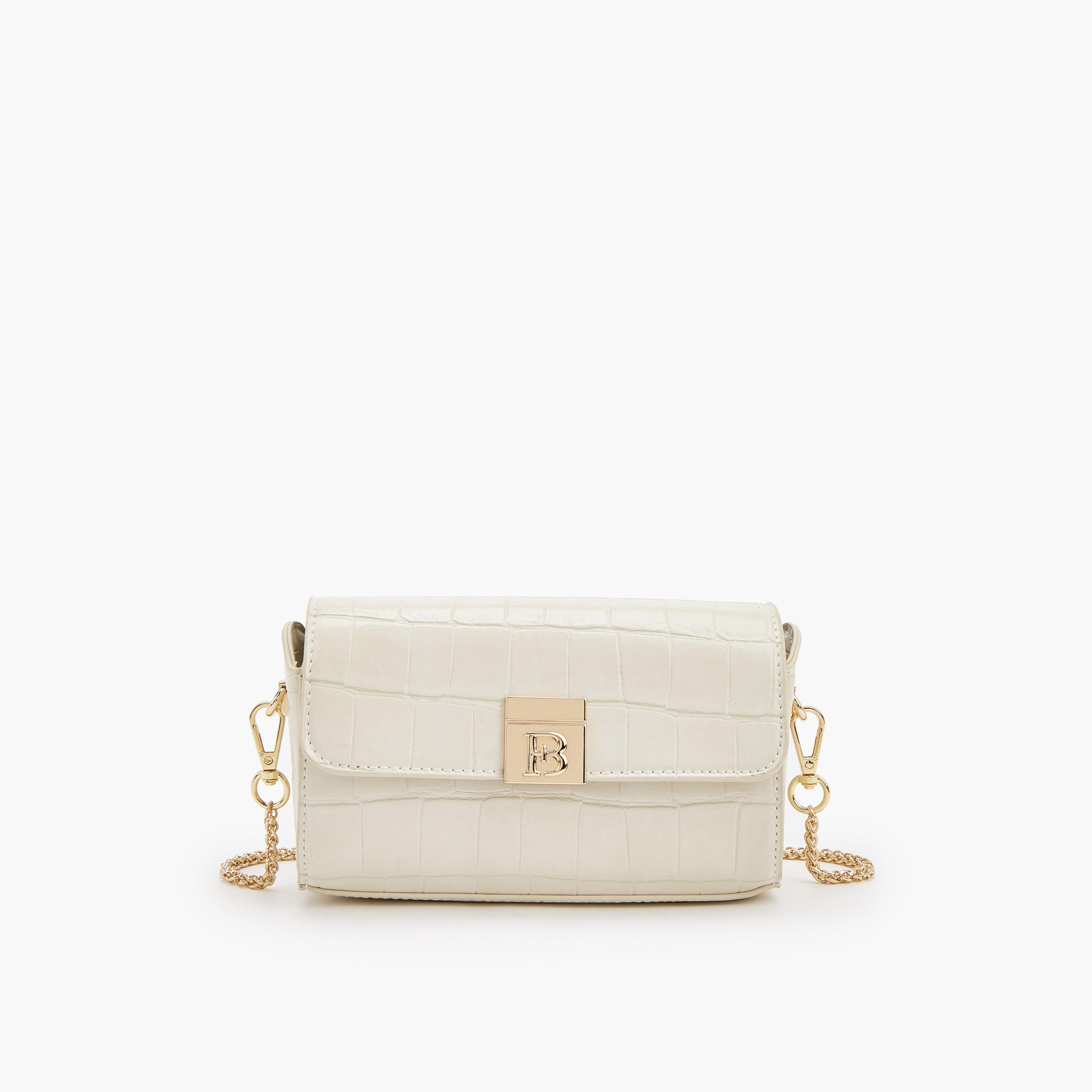 شنطة كروس بودي بارزة الملمس مع حزام سلسلة من فلورا بيلا-women-bagsandwallets-handbags-image-1