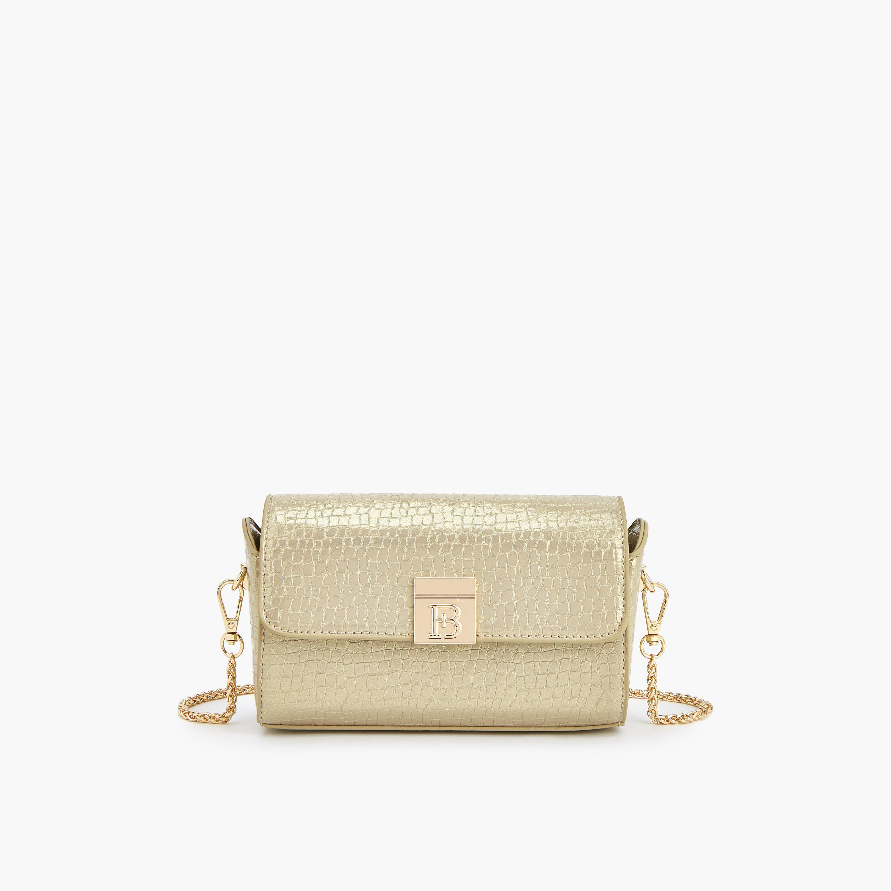Flora Bella Textured Crossbody Bag with Chain Strap-women-bagsandwallets-handbags-image-1