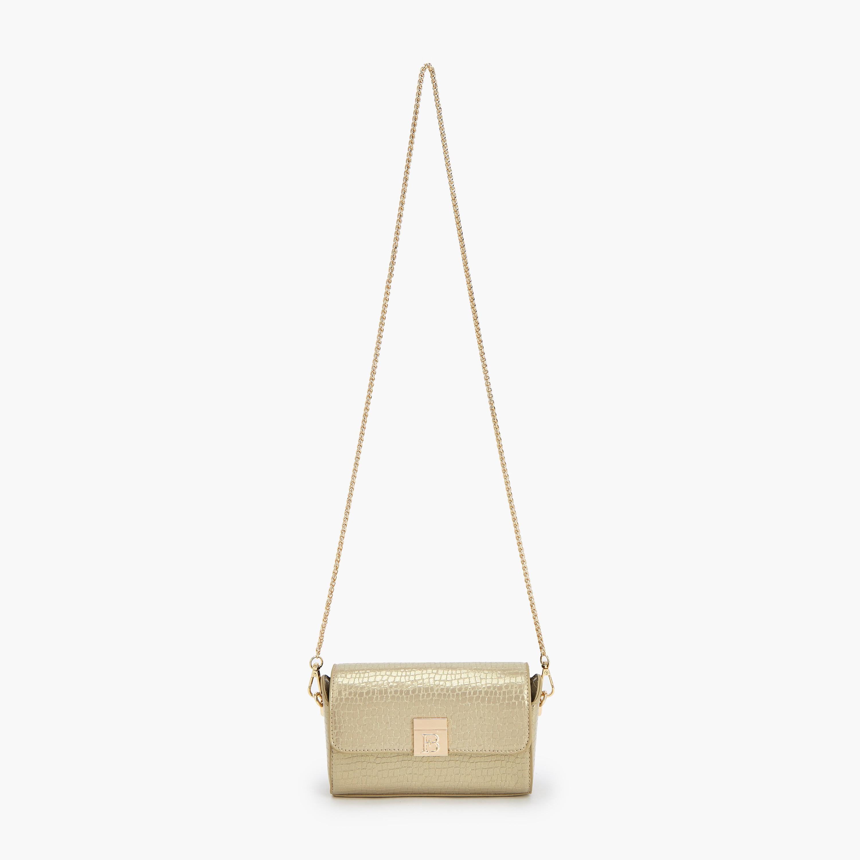 Flora Bella Textured Crossbody Bag with Chain Strap-women-bagsandwallets-handbags-image-2