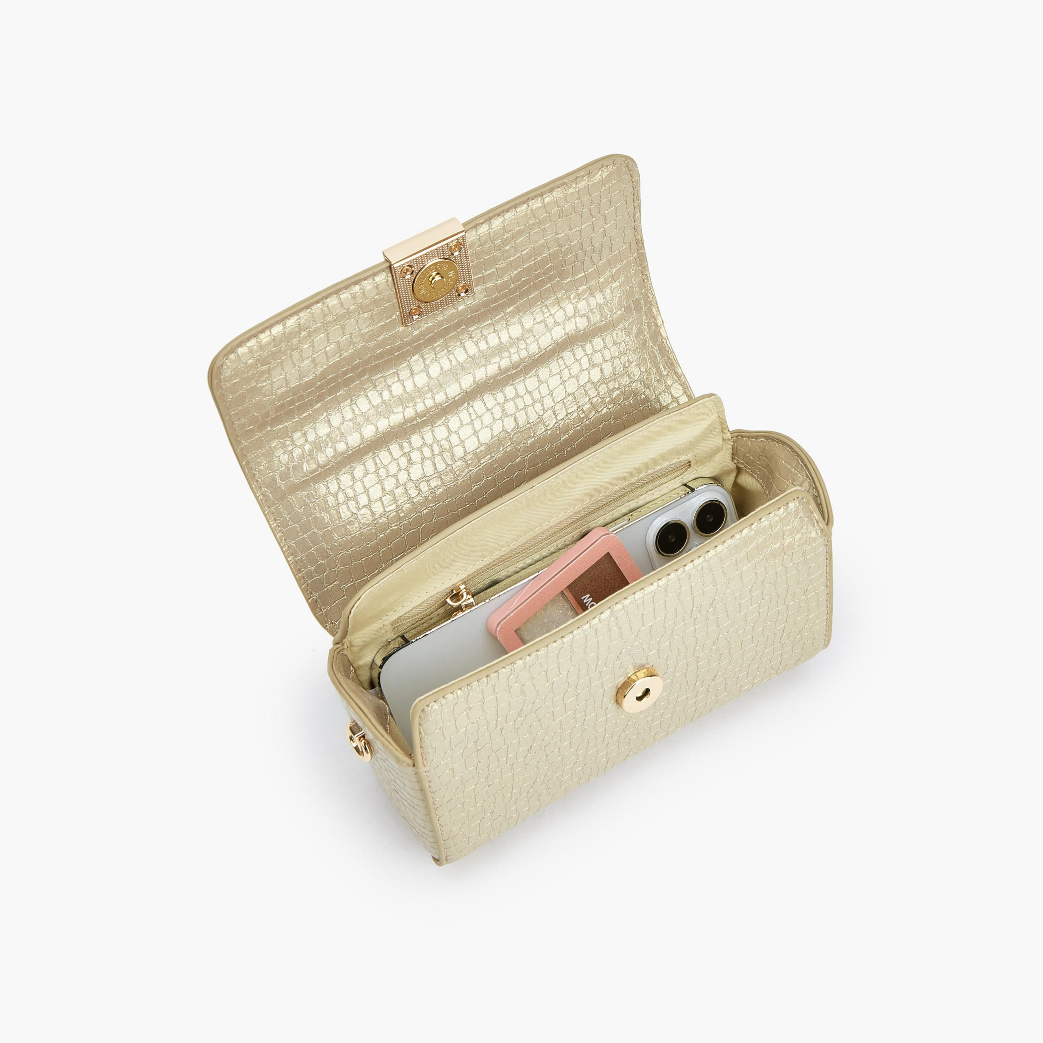 Flora Bella Textured Crossbody Bag with Chain Strap-women-bagsandwallets-handbags-image-4