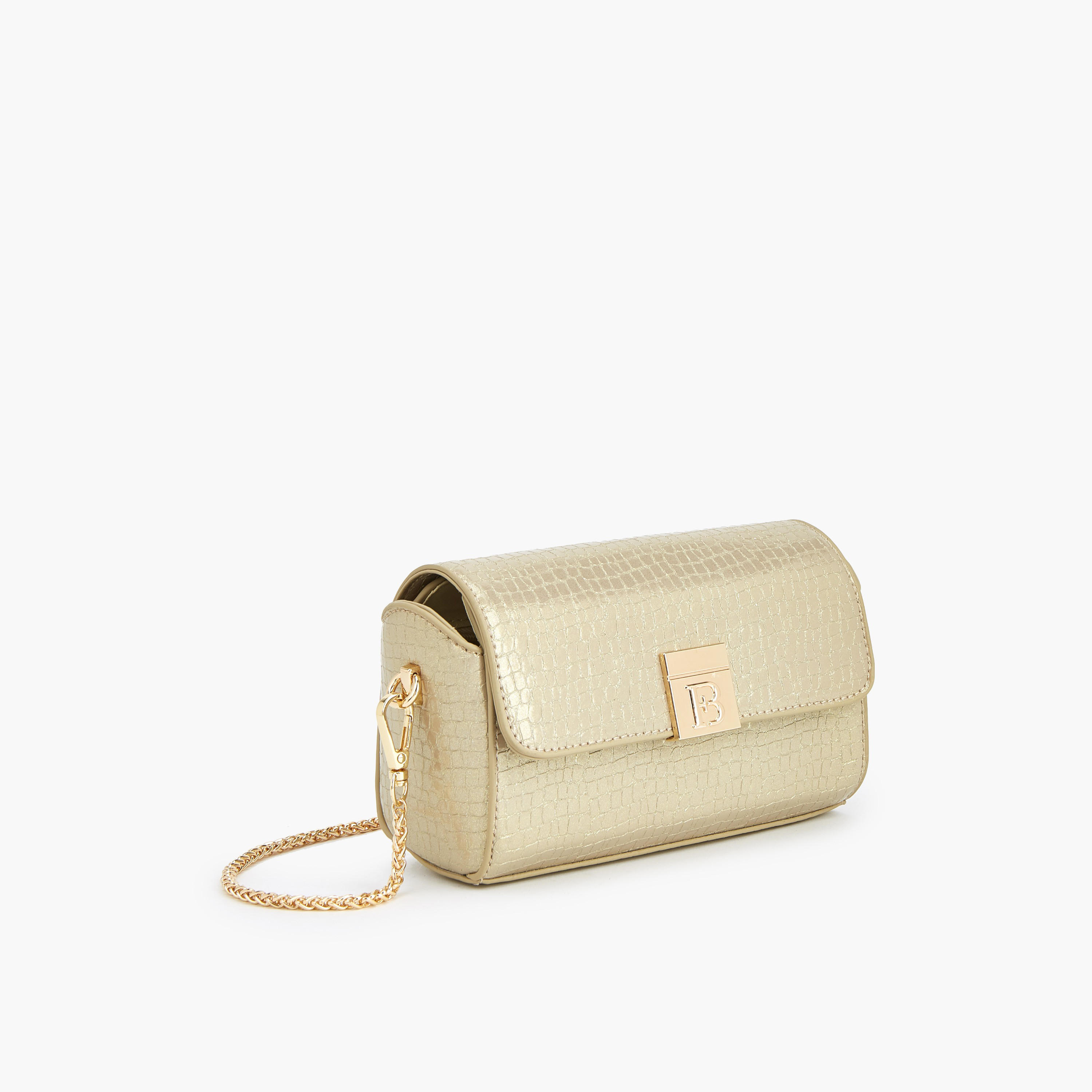 Flora Bella Textured Crossbody Bag with Chain Strap-women-bagsandwallets-handbags-image-5