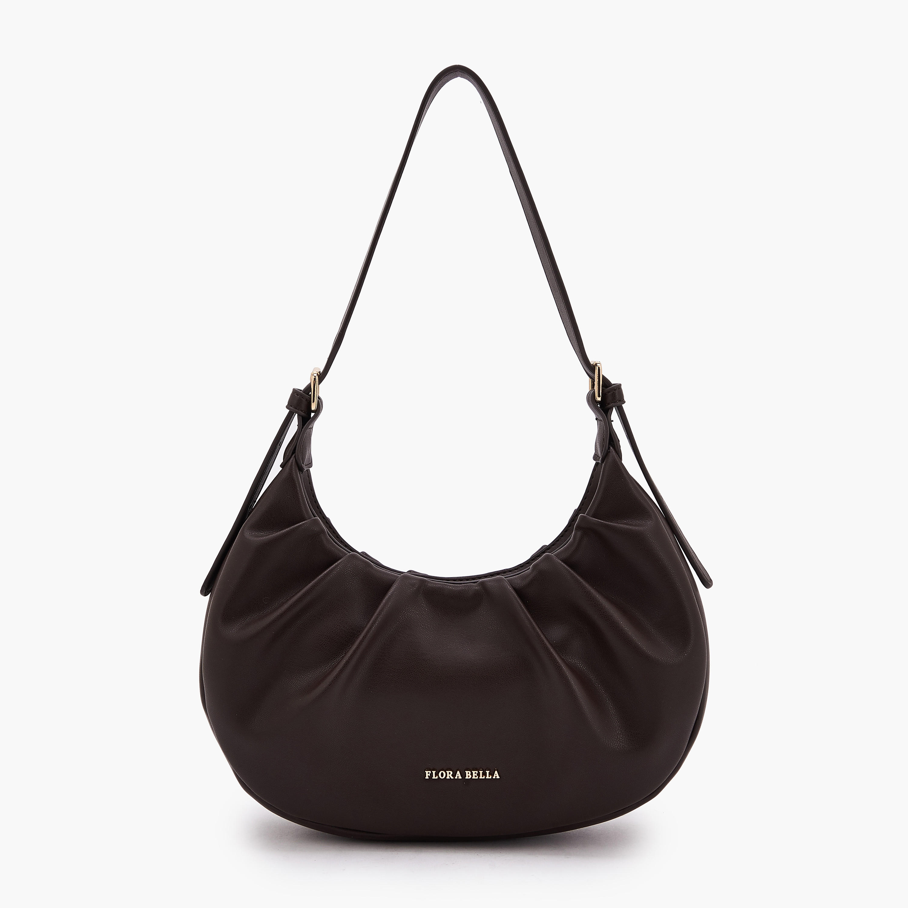 Flora Bella Ruched Shoulder Bag with Adjustable Strap-women-bagsandwallets-handbags-image-1