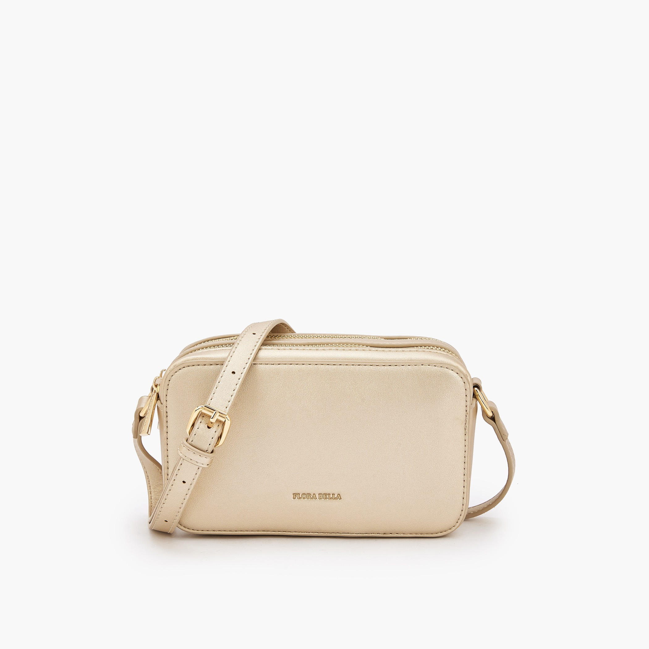شنطة كروس بودي سادة بحزام قابل للتعديل من فلورا بيلا-women-bagsandwallets-handbags-image-1