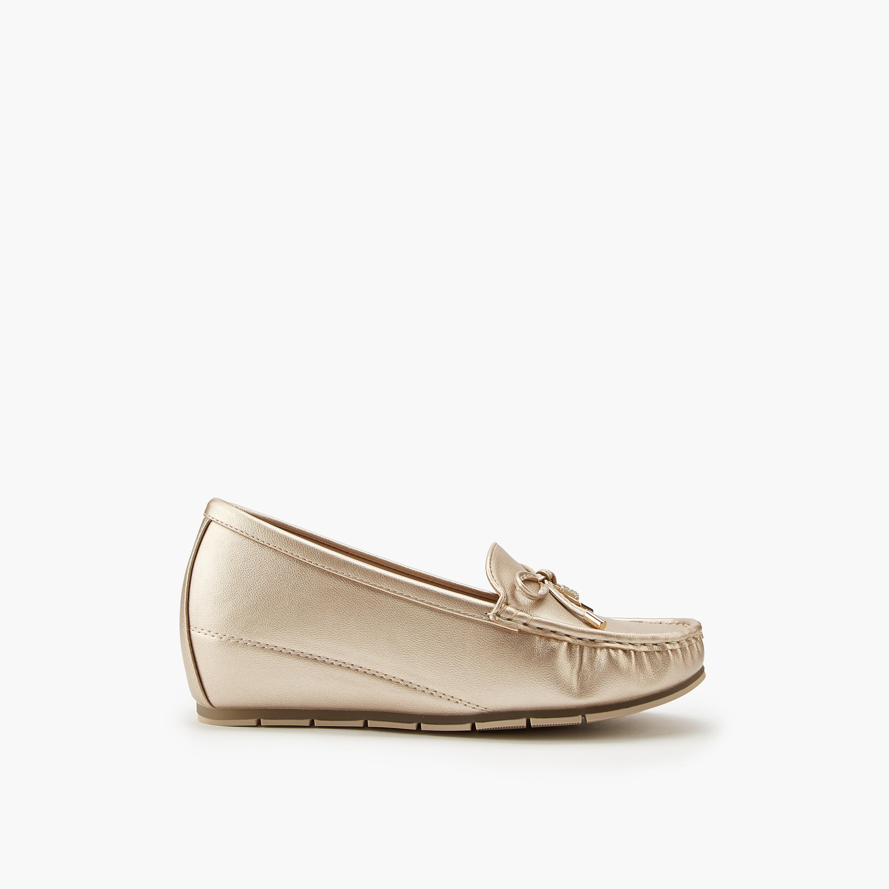 Flora Bella Bow Detail Slip-On Wedge Loafers-women-shoes-loafersandmoccasins-image-2