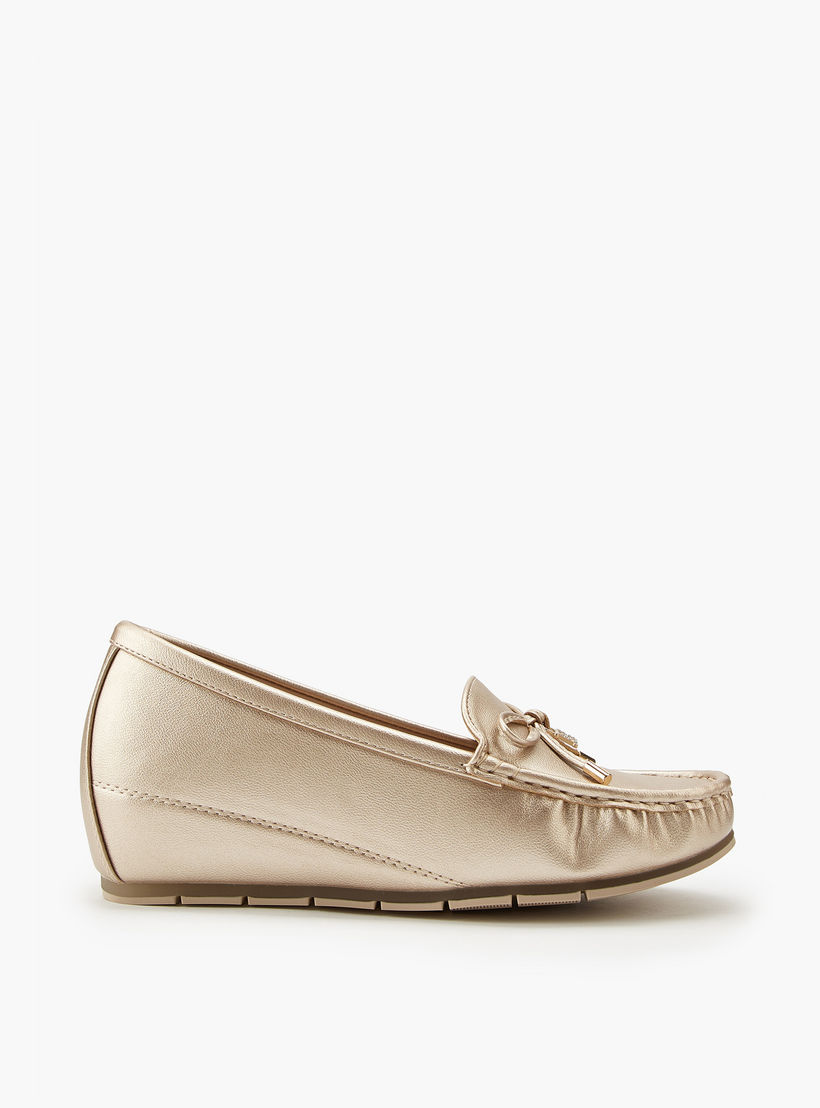 Flora Bella Bow Detail Slip-On Wedge Loafers-women-shoes-loafersandmoccasins-image-2