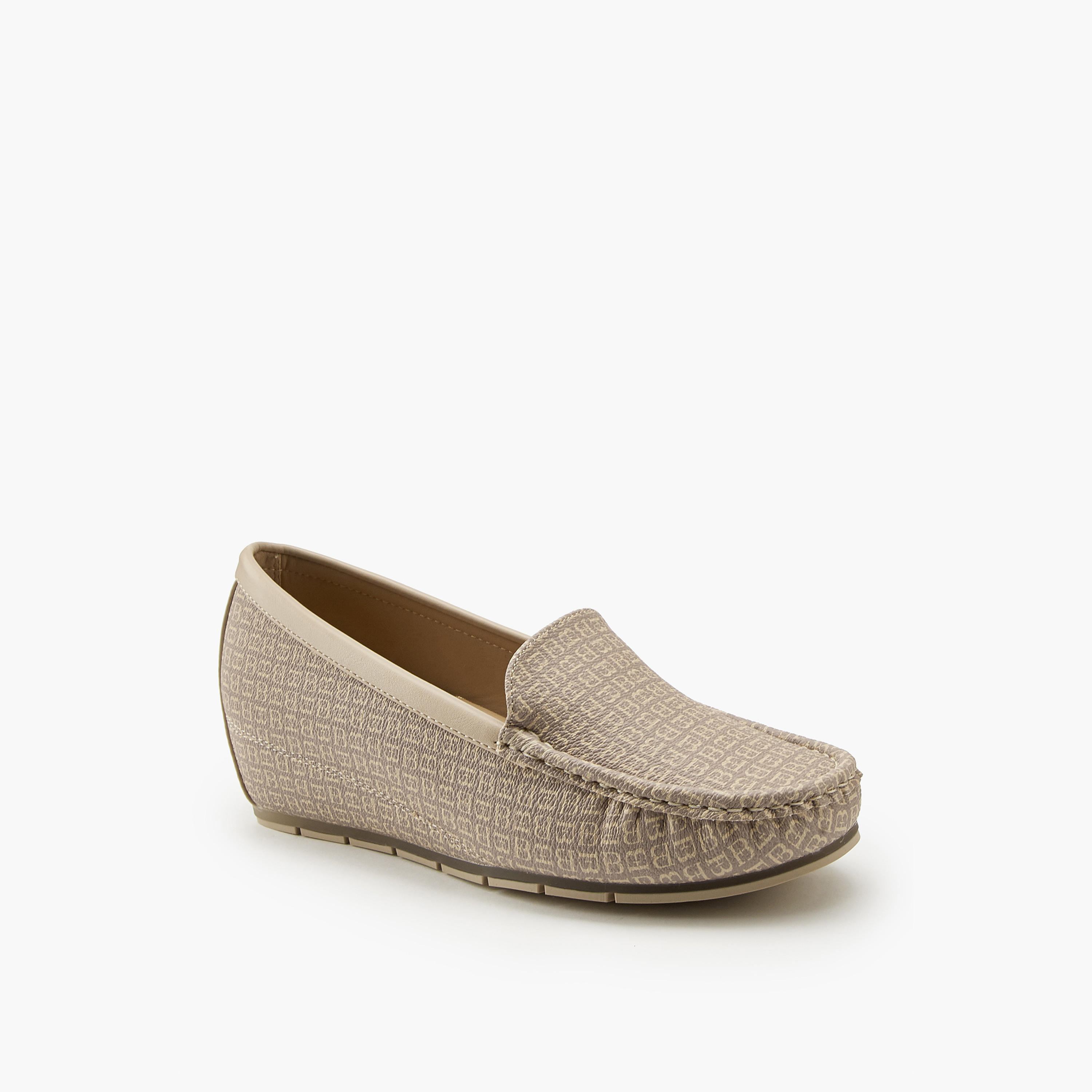 Flora Bella All-Over Monogram Print Slip-On Wedge Loafers-women-shoes-loafersandmoccasins-image-3