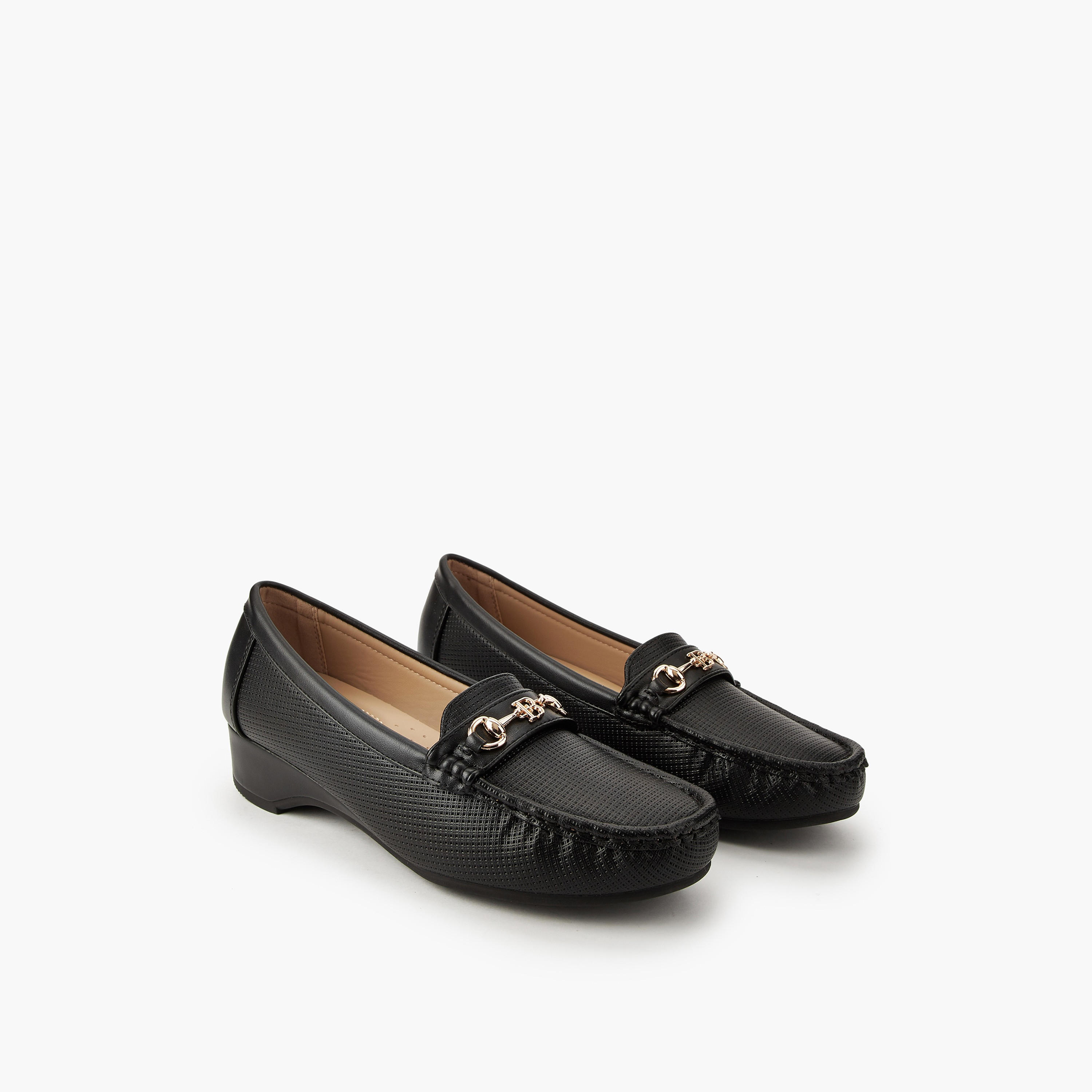 Flora Bella Women Buckle Accent Loafers-women-shoes-sandals-heeled-image-1