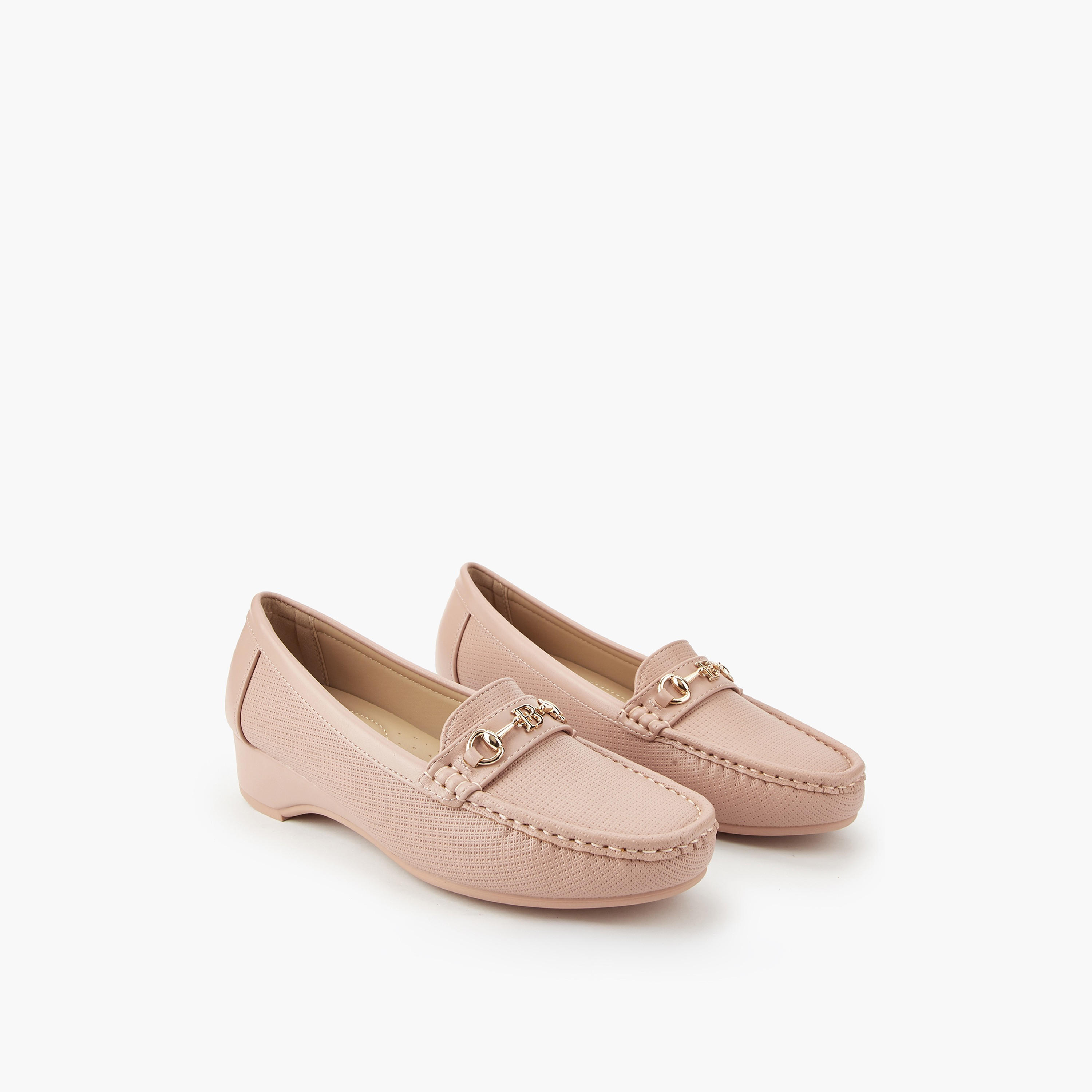 Flora Bella Women Buckle Accent Loafers-women-shoes-sandals-heeled-image-1