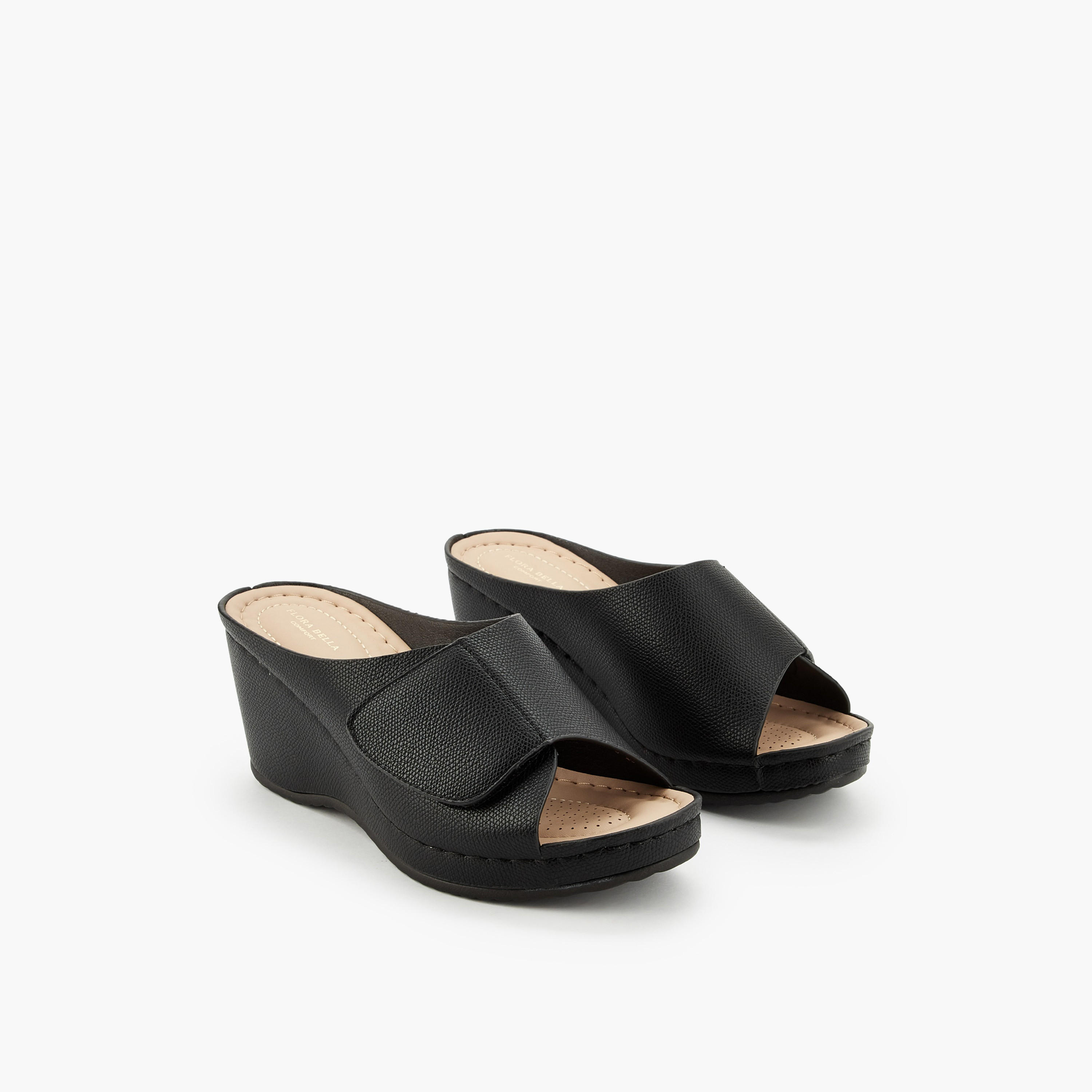 Flora Bella Women Textured Wedge Sandals-women-shoes-sandals-heeled-image-1