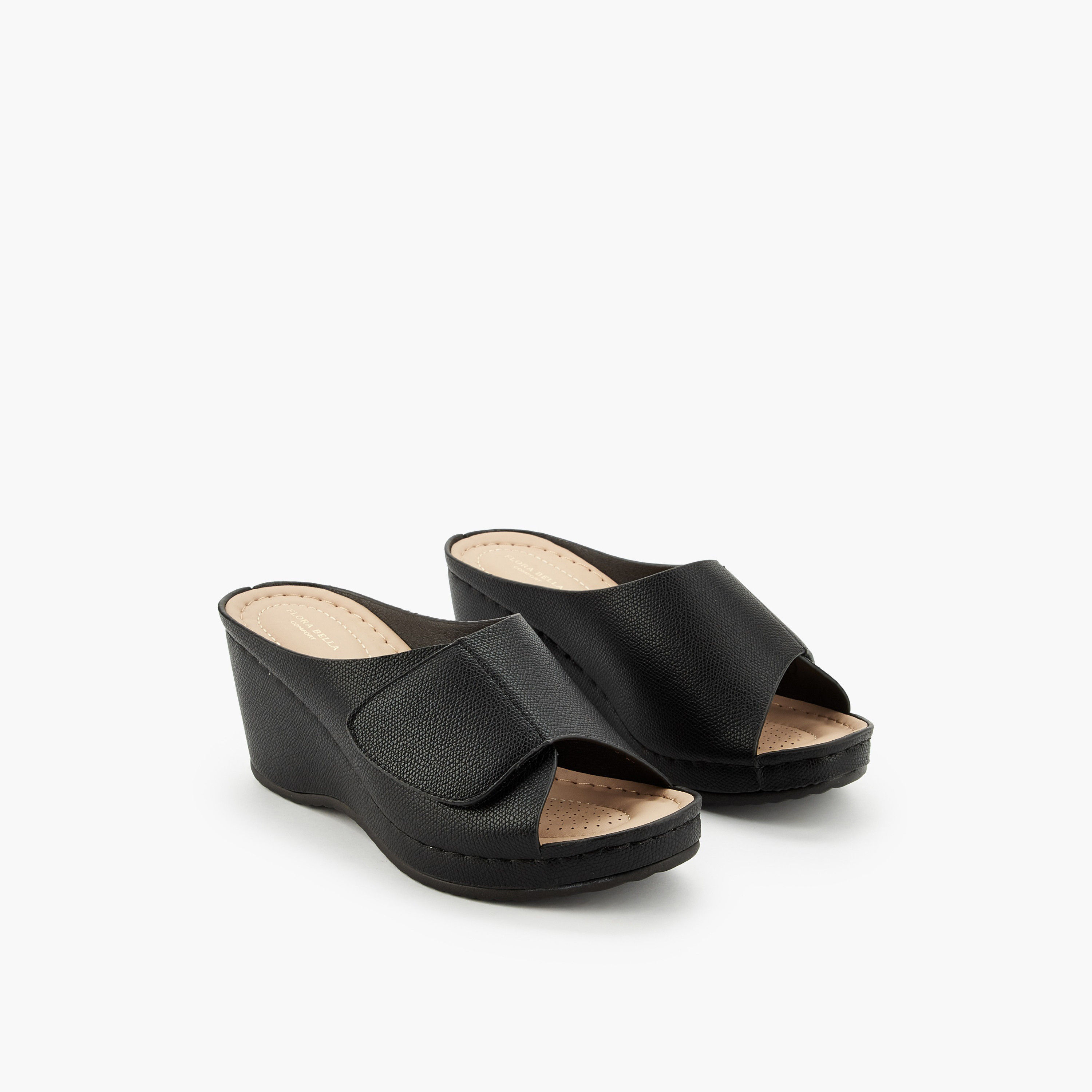 صندل ويدج بارز الملمس للنساء من فلورا بيلا-women-shoes-sandals-heeled-image-11