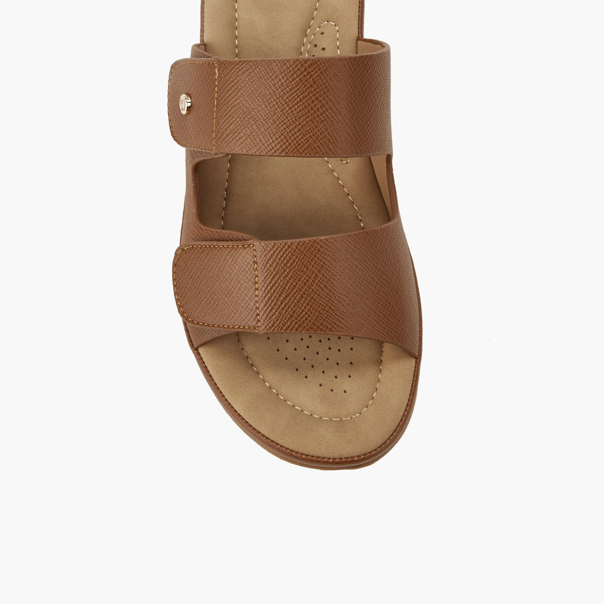 Flora Bella Women Textured Hook and Loop Strap Sandals-women-shoes-flats-sandals-image-5