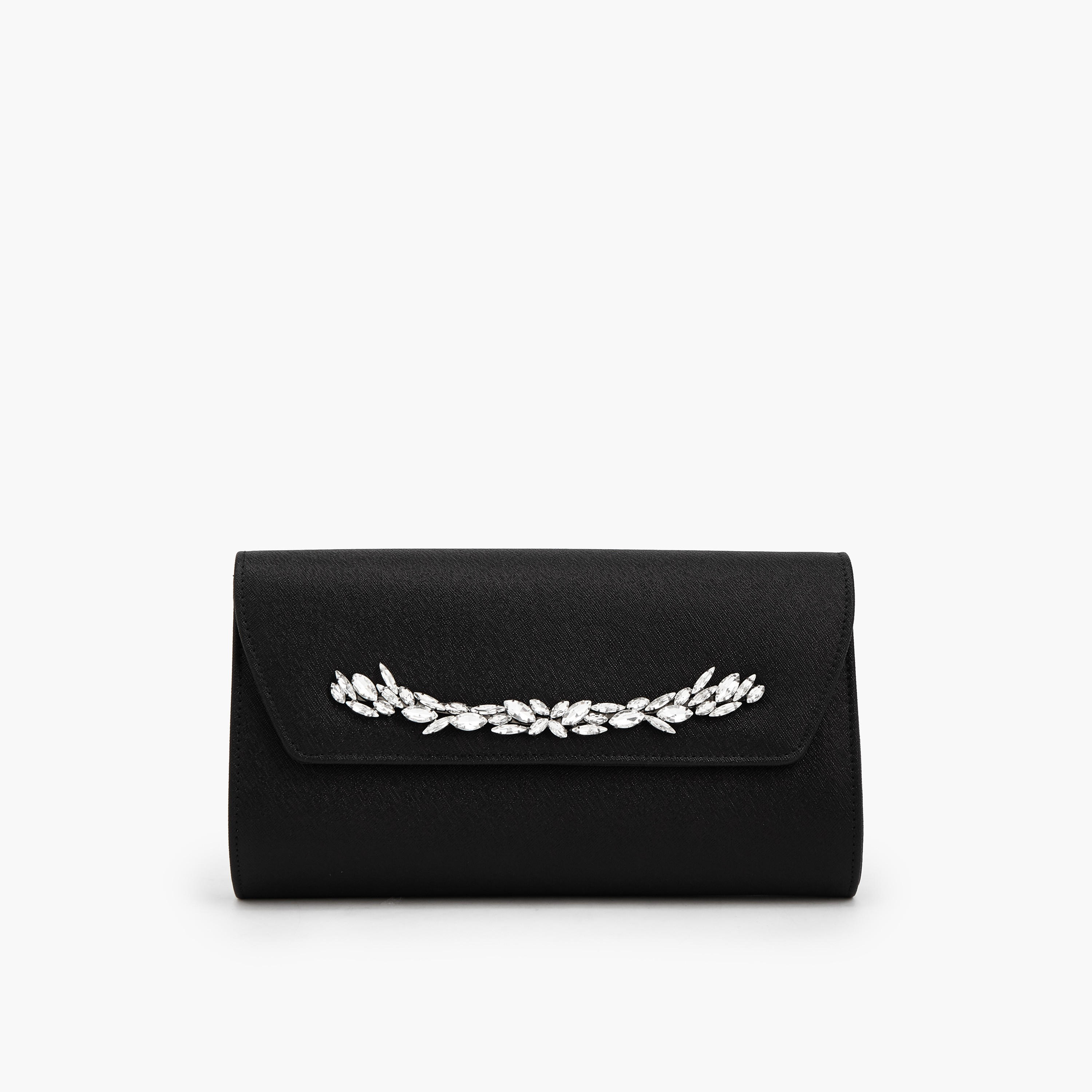 Flora Bella Embellished Clutch with Detachable Chain Strap-women-bagsandwallets-handbags-image-1