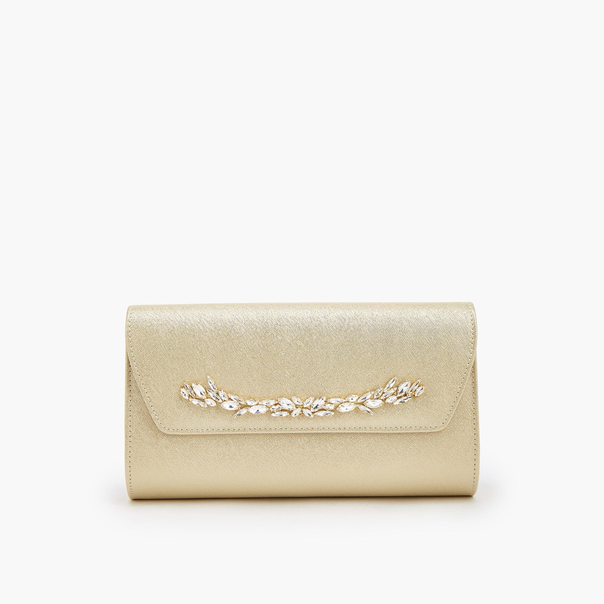 Flora Bella Embellished Clutch with Detachable Chain Strap-women-bagsandwallets-handbags-image-1