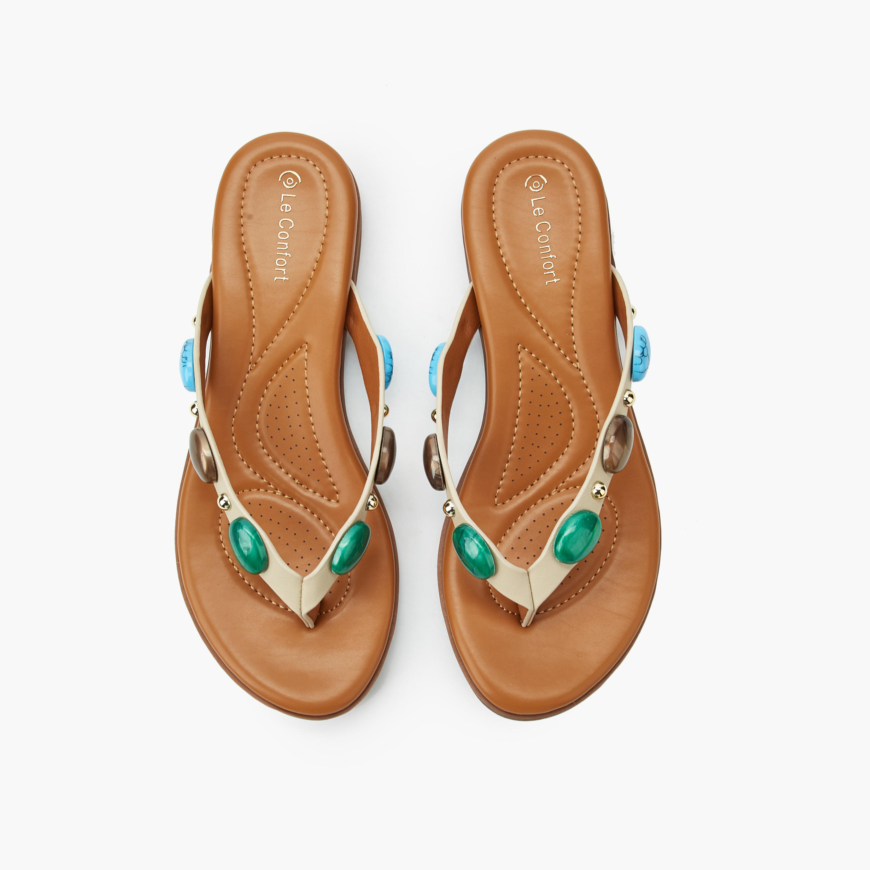 Le Confort Women Slip-On Sandals-women-shoes-flats-sandals-image-1