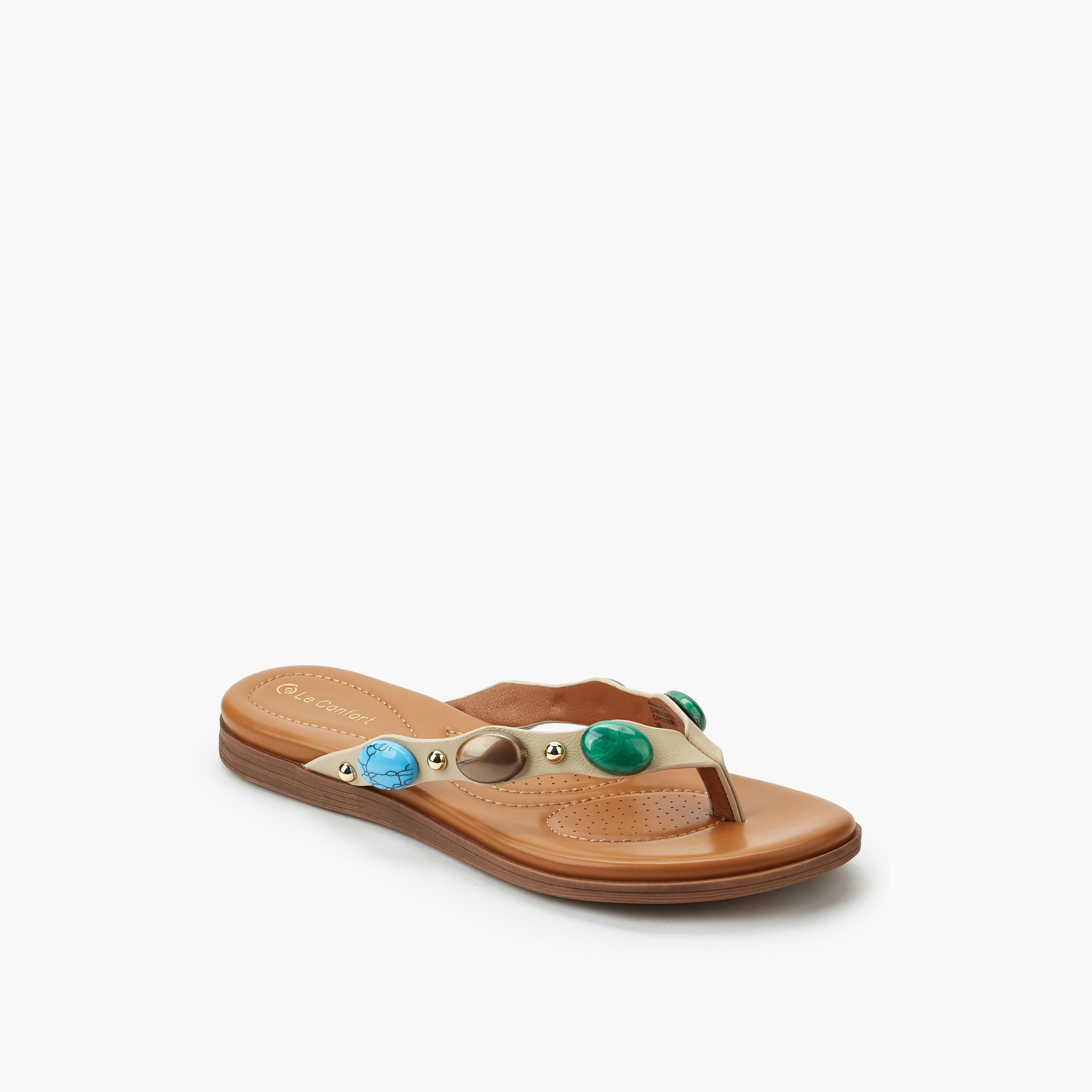 Le Confort Women Slip-On Sandals-women-shoes-flats-sandals-image-3