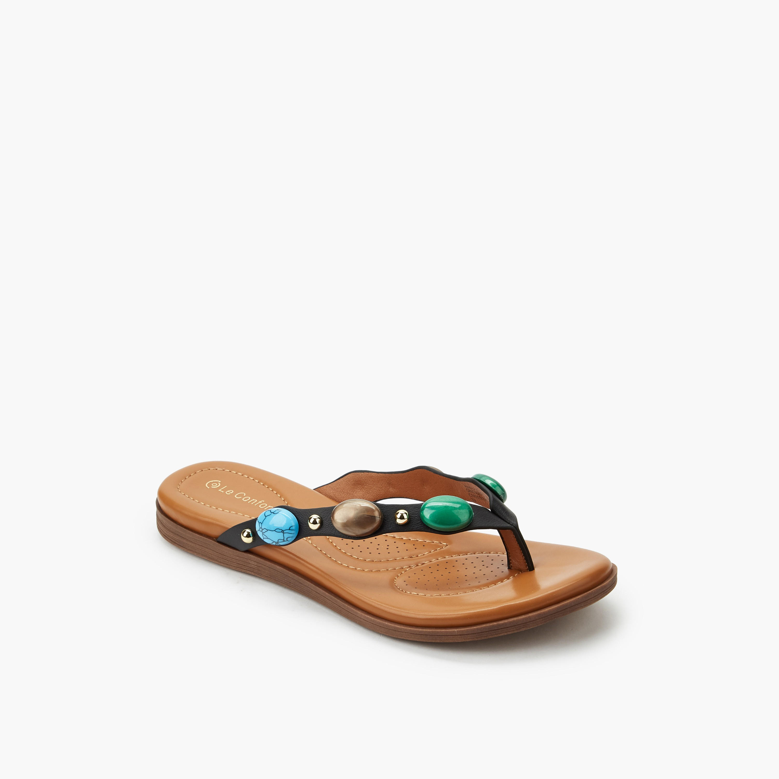 Le Confort Women Slip-On Sandals-women-shoes-flats-sandals-image-4