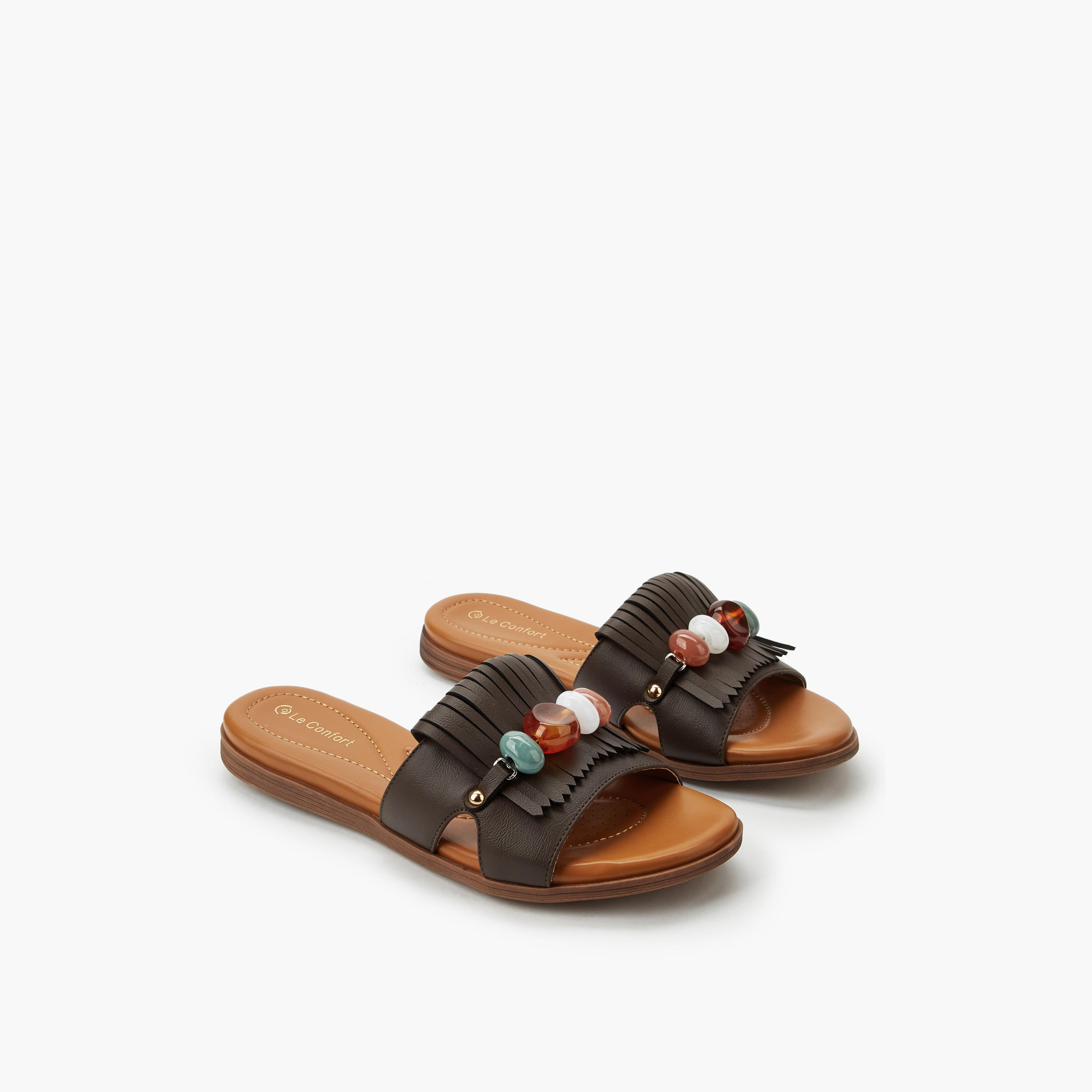 Le Confort Women Slip-On Sandals-women-shoes-flats-sandals-image-1